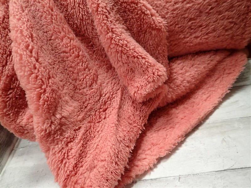 FLEECE - TEDDY - STARORŮŽOVÁ