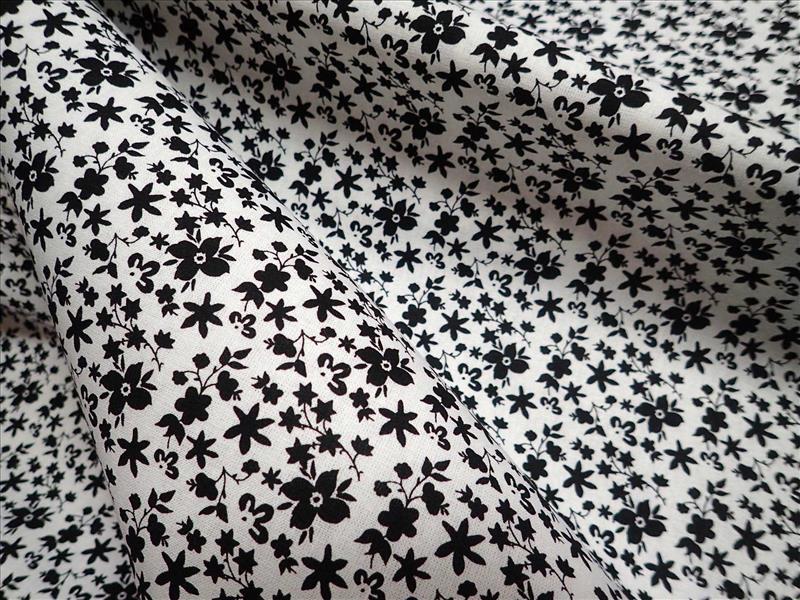 LÁTKA - BÍLÁ + ČERNÉ KYTIČKY