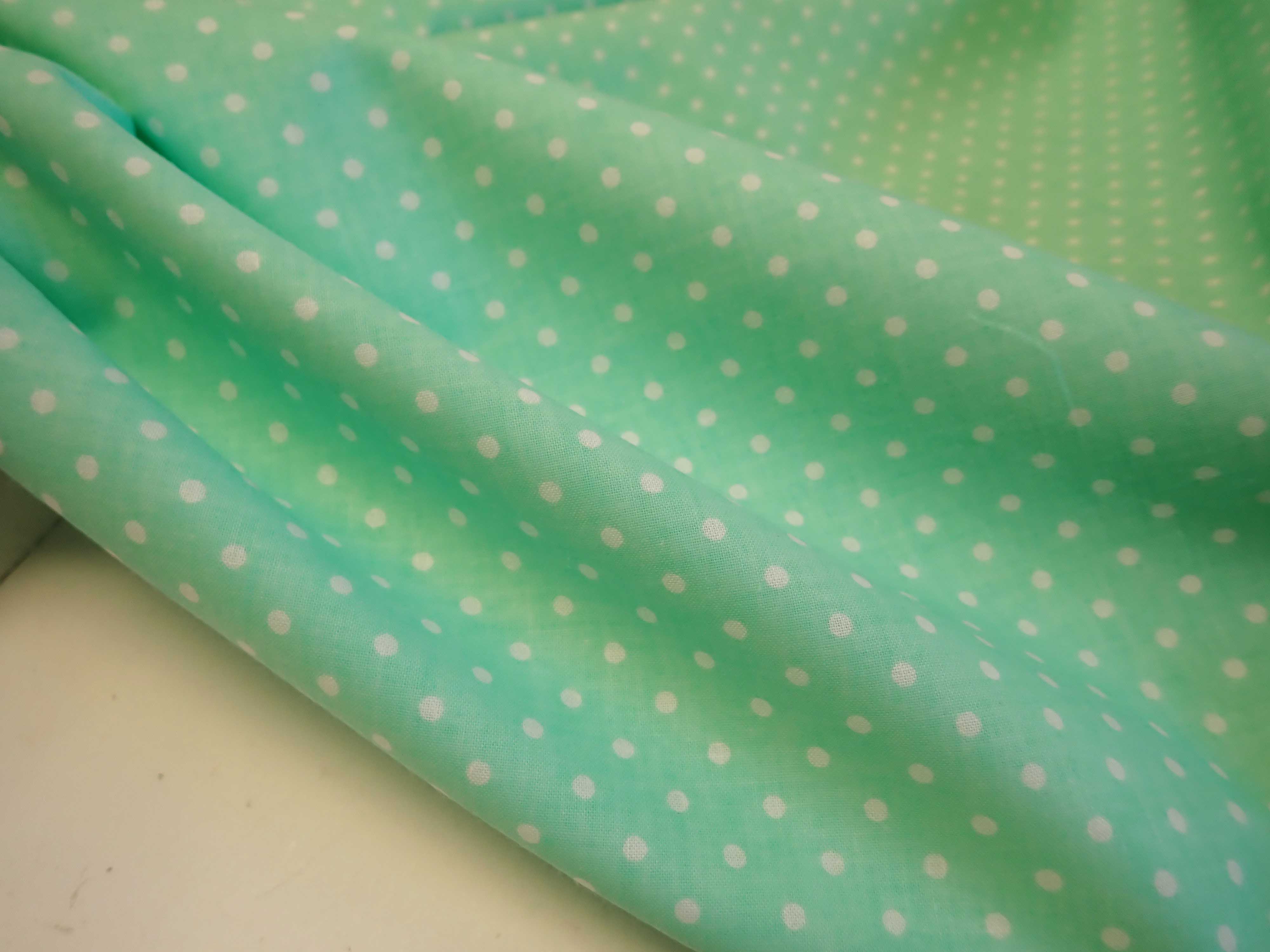 LÁTKA - MENTOLOVÁ + BÍLÝ PUNTÍK