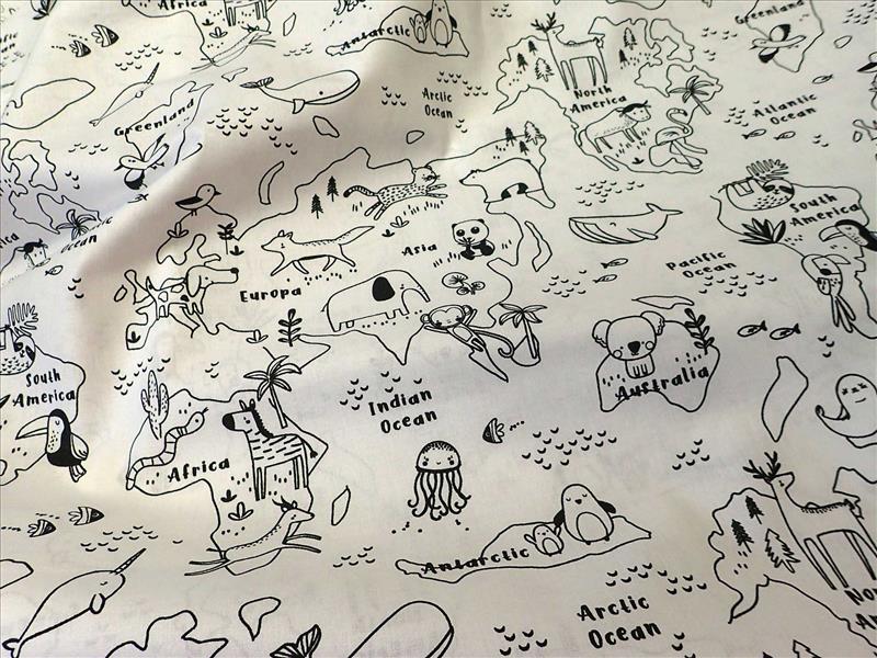 LÁTKA - OMALOVÁNKY - MAPA SVĚTA + ZVÍŘÁTKA