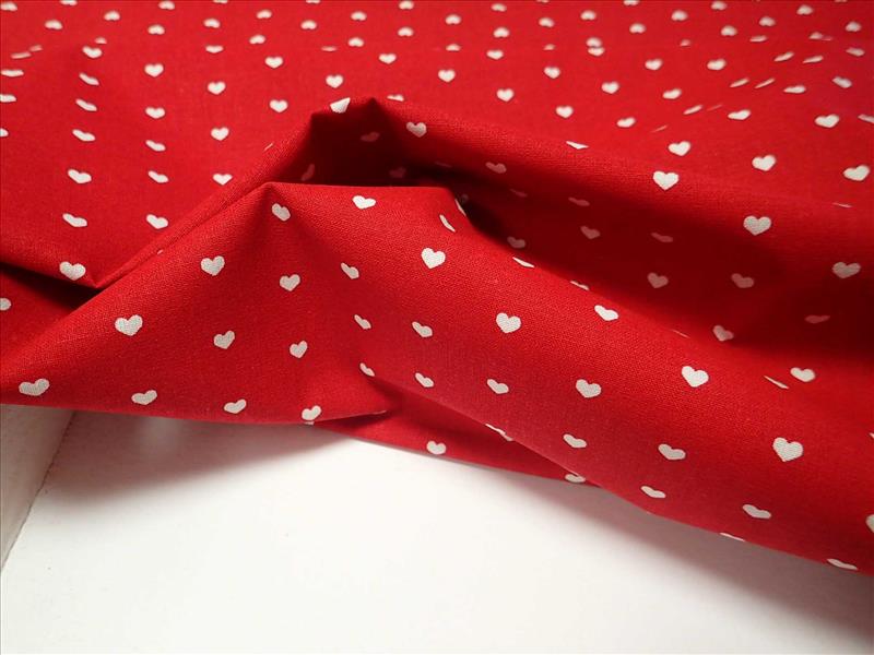 LÁTKA - ČERVENÁ + BÍLÁ SRDÍČKA