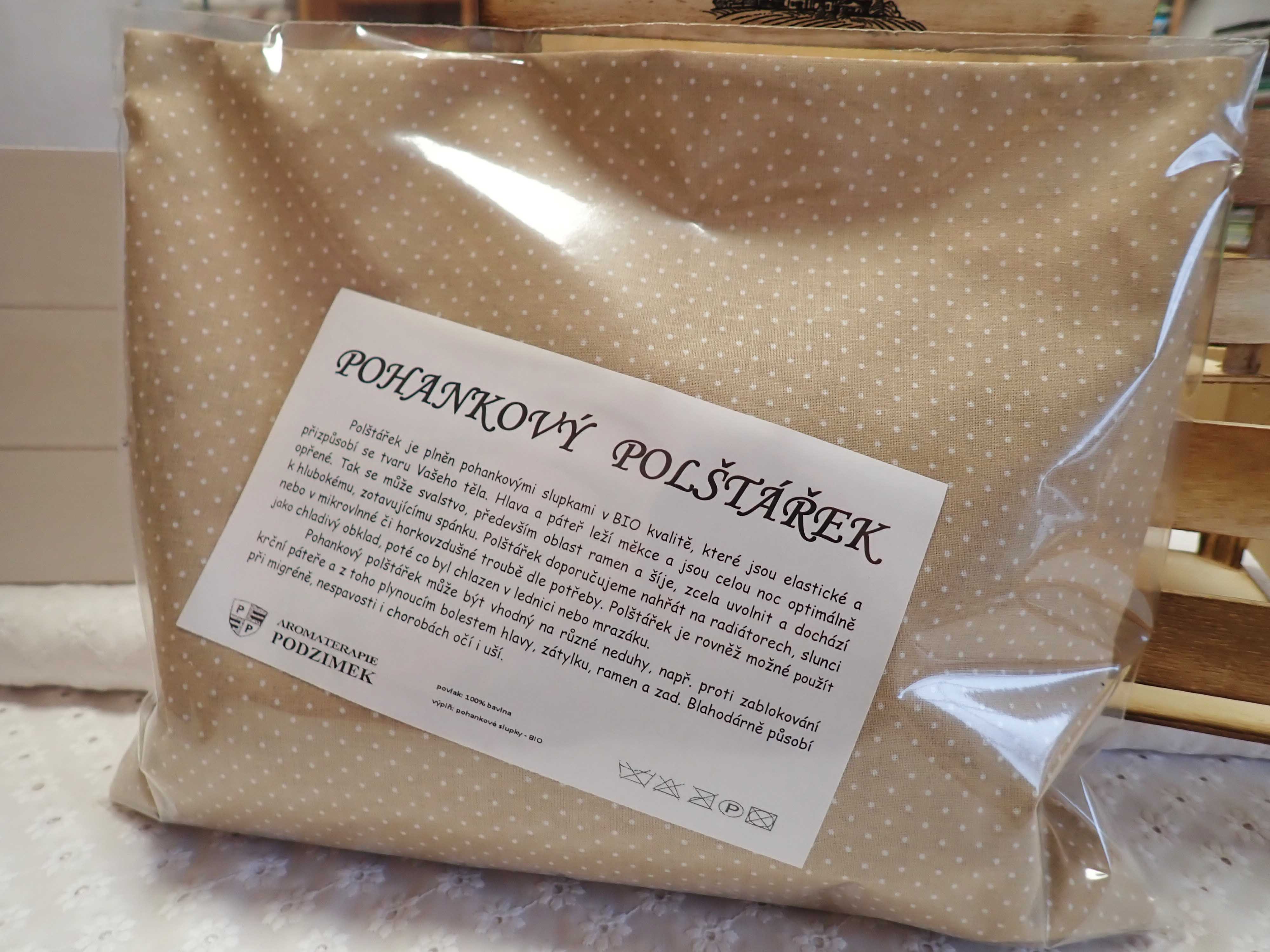 NAHŘÍVACÍ POHANKOVÝ POLŠTÁŘEK - STŘEDNÍ 