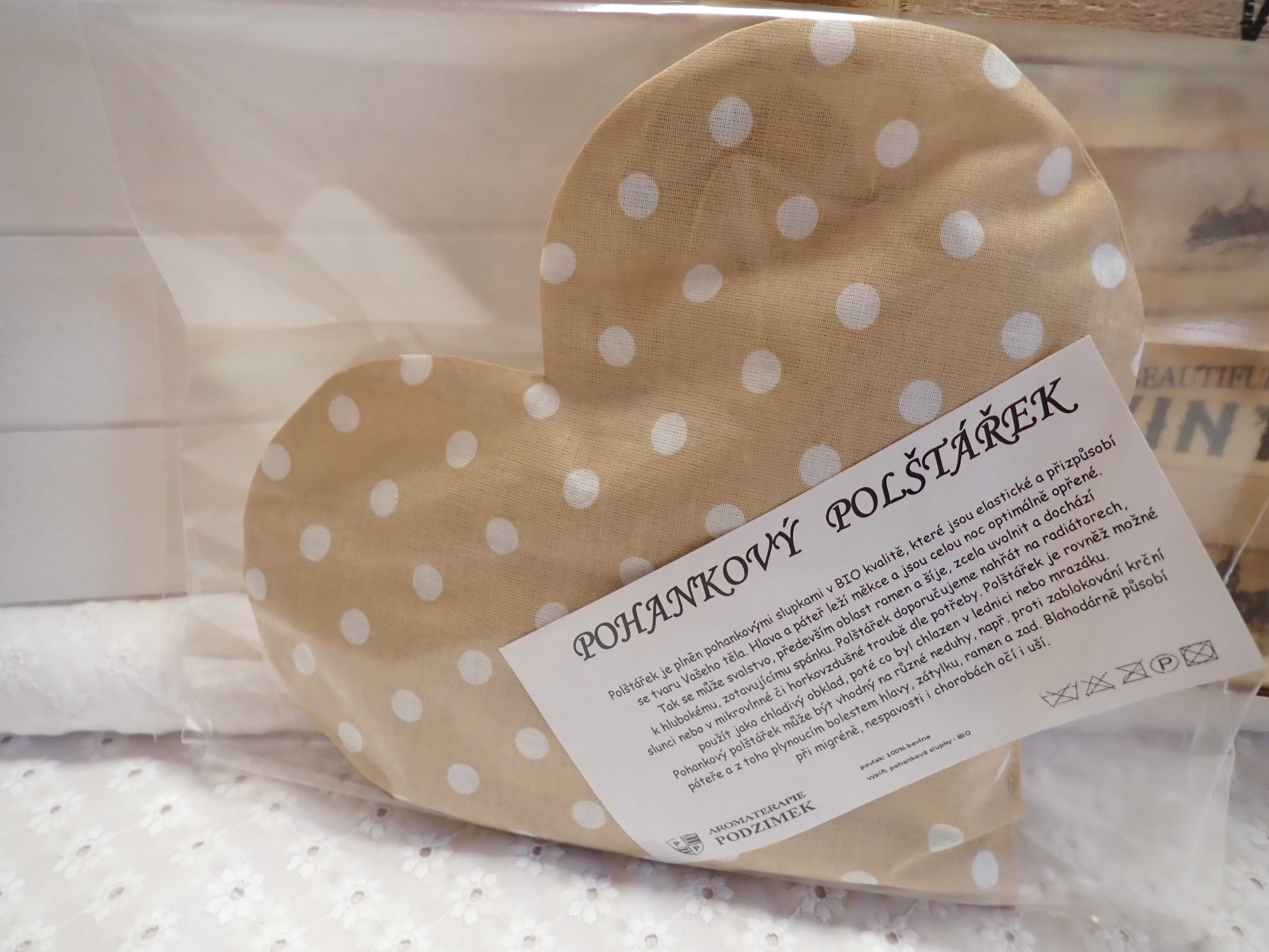 NAHŘÍVACÍ POHANKOVÝ POLŠÁTEK - SRDCE