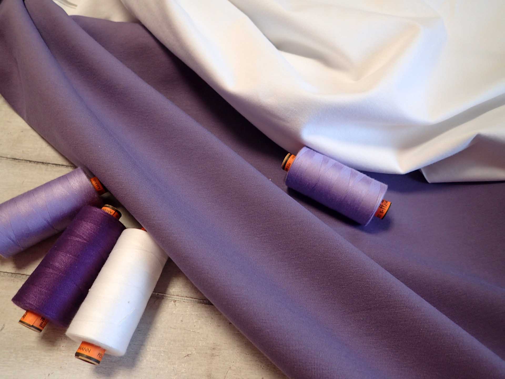 LÁTKA - PLETENINA - JERSEY - FIALOVÁ