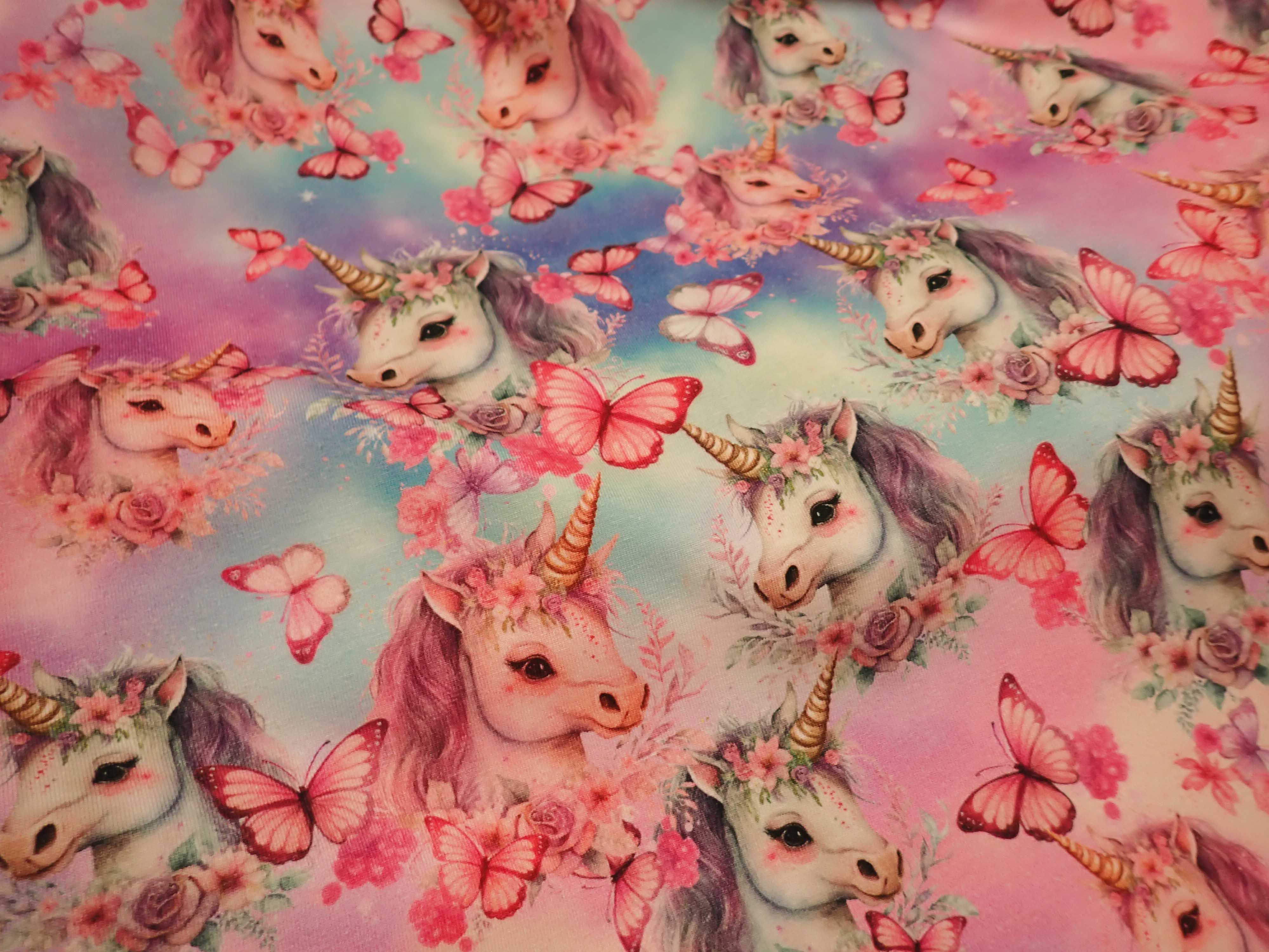 PLETENINA - JERSEY - FOTOTISK - JEDNOROŽCI