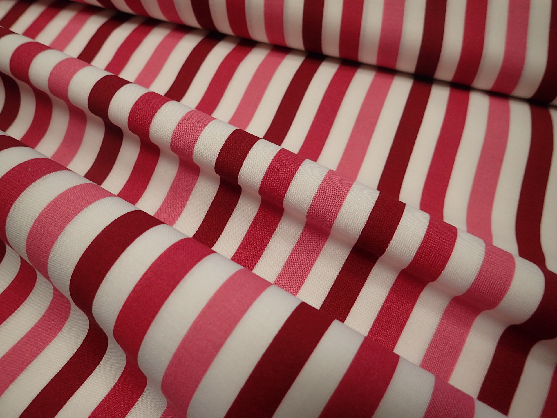 LÁTKA -  PROUŽKY - BORDO + RŮŽOVÁ