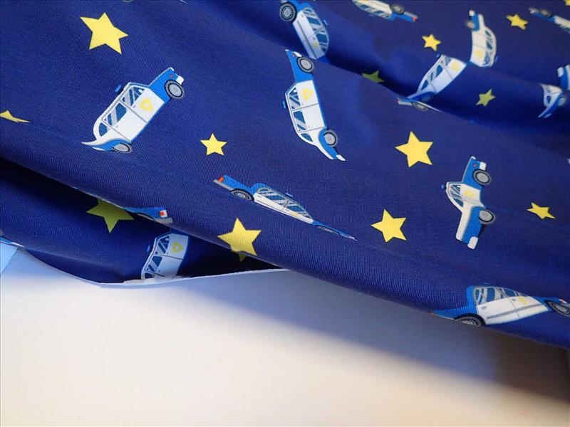 PLETENINA - MODRÁ - AUTA + HVĚZDIČKY