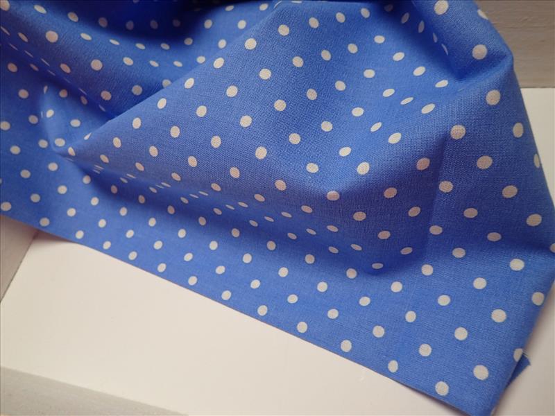 LÁTKA -  MODRÁ + BÍLÝ PUNTÍK