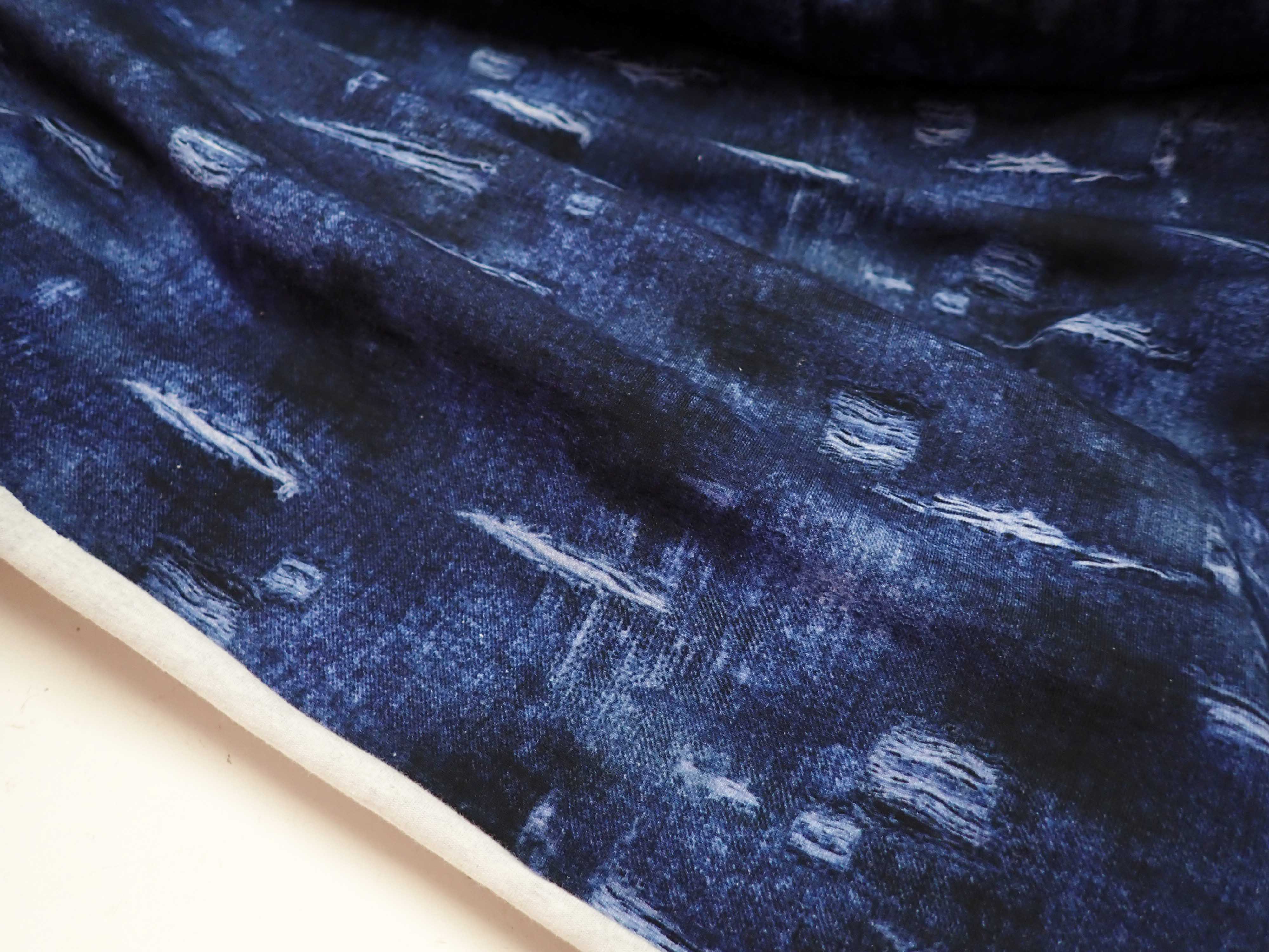 PLETENINA - JERSEY - FOTOTISK - DŽÍNOVÁ