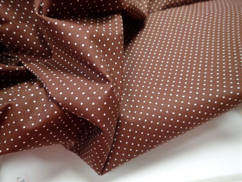 LÁTKA -  HNĚDÁ + BÍLÝ  PUNTÍK