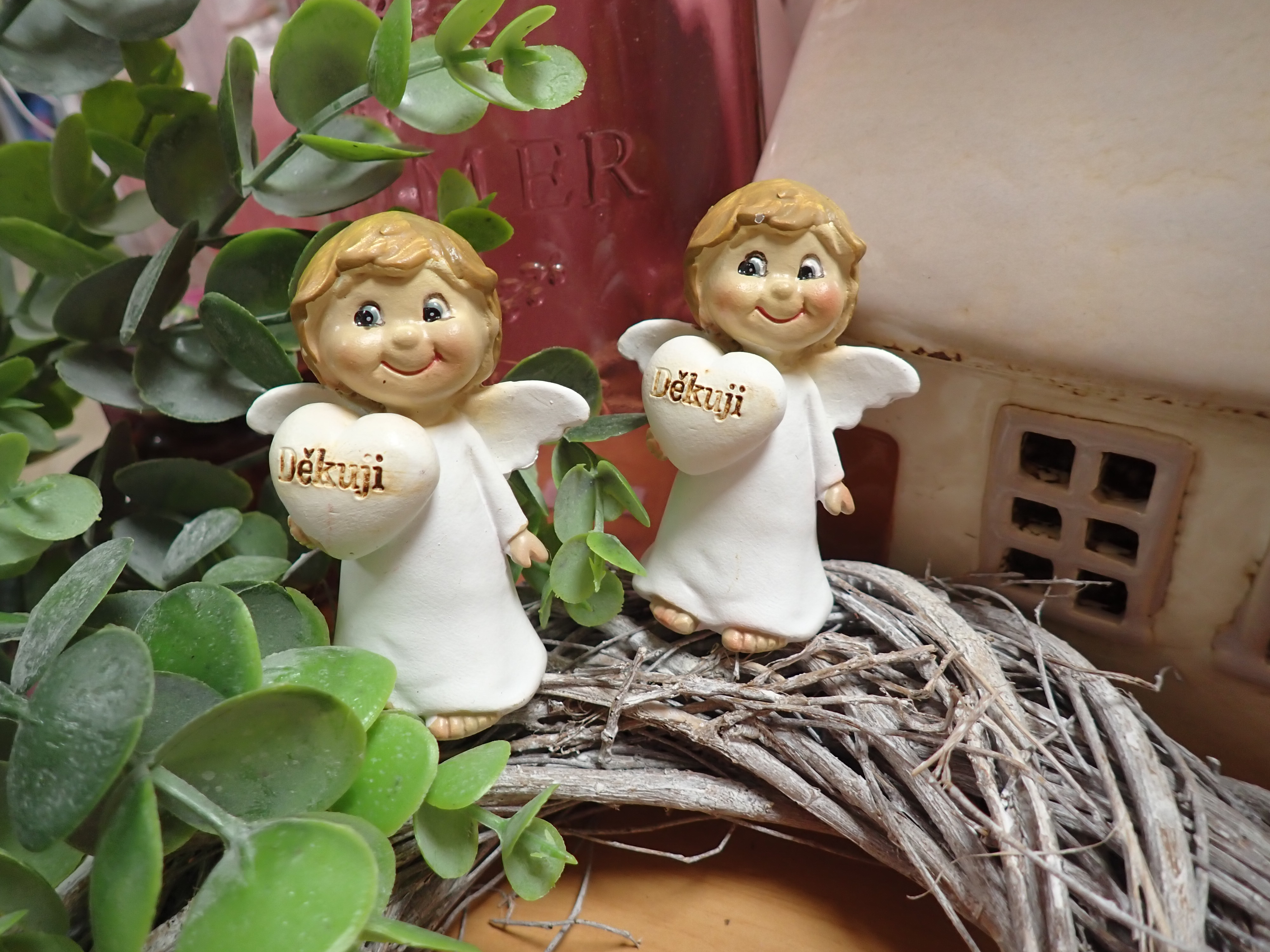DEKORACE - ANDÍLEK - DĚKUJI