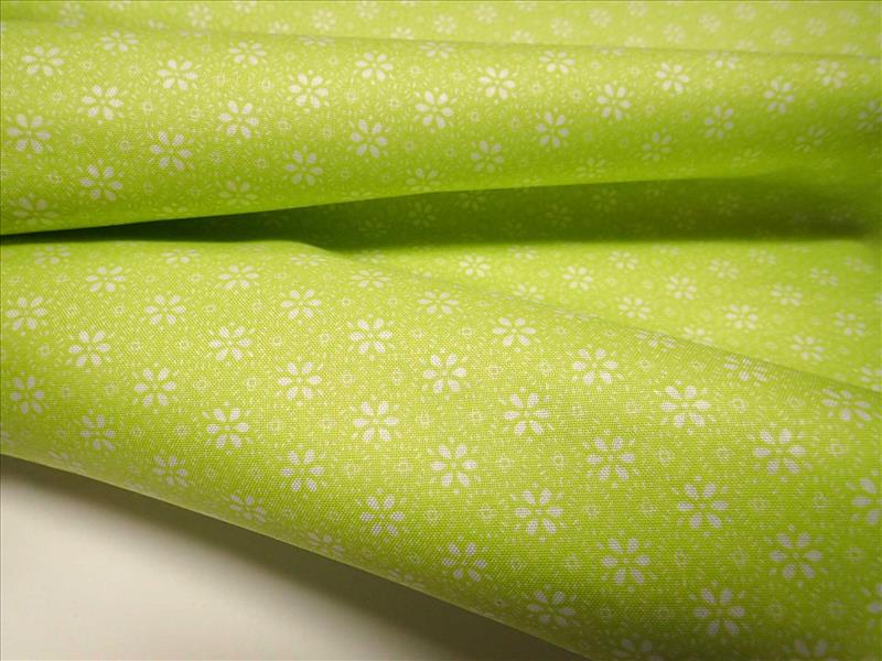 LÁTKA - ZELENÁ + BÍLÉ KYTIČKY