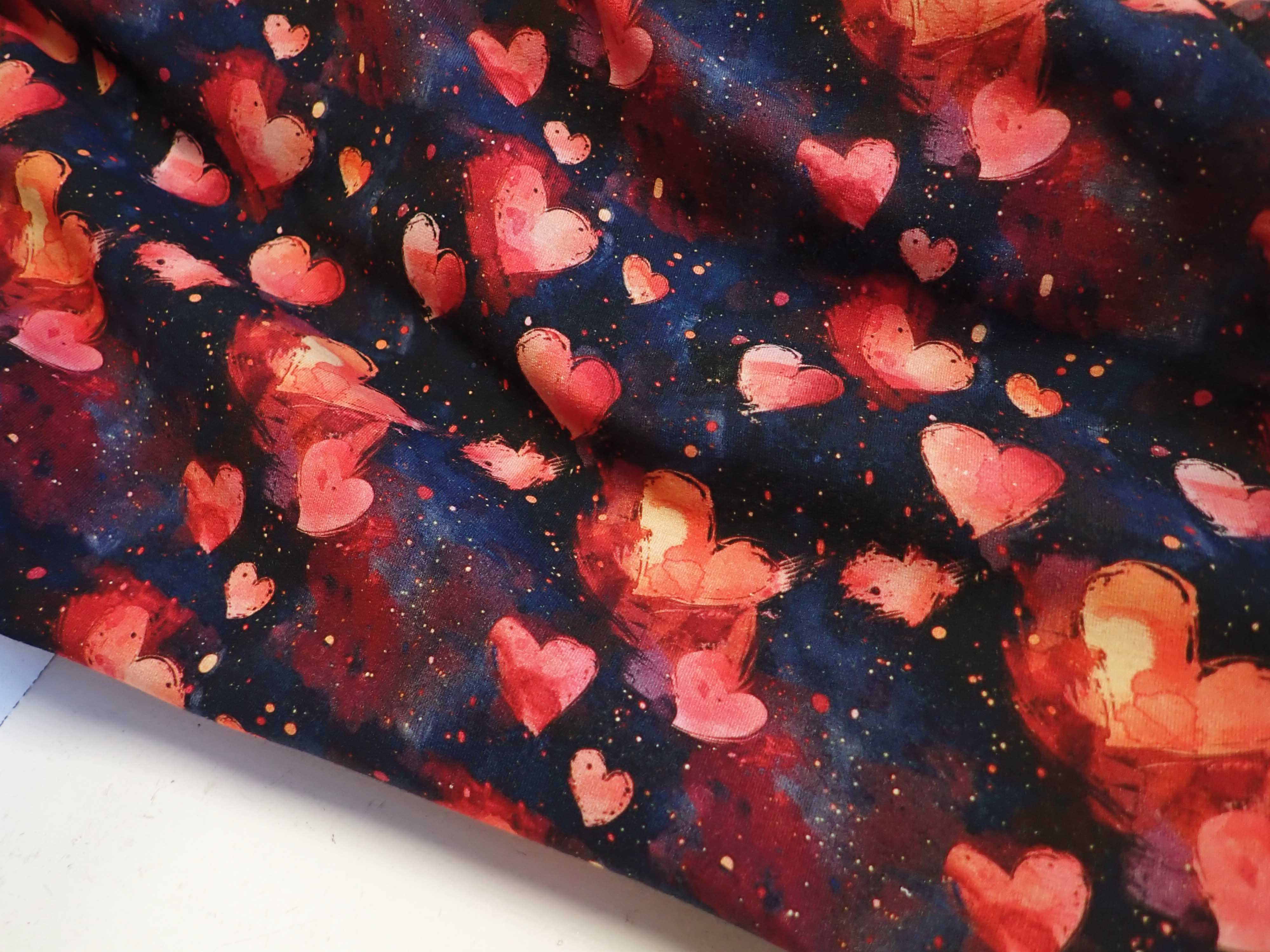 PLETENINA - JERSEY - FOTOTISK - SRDÍČKA