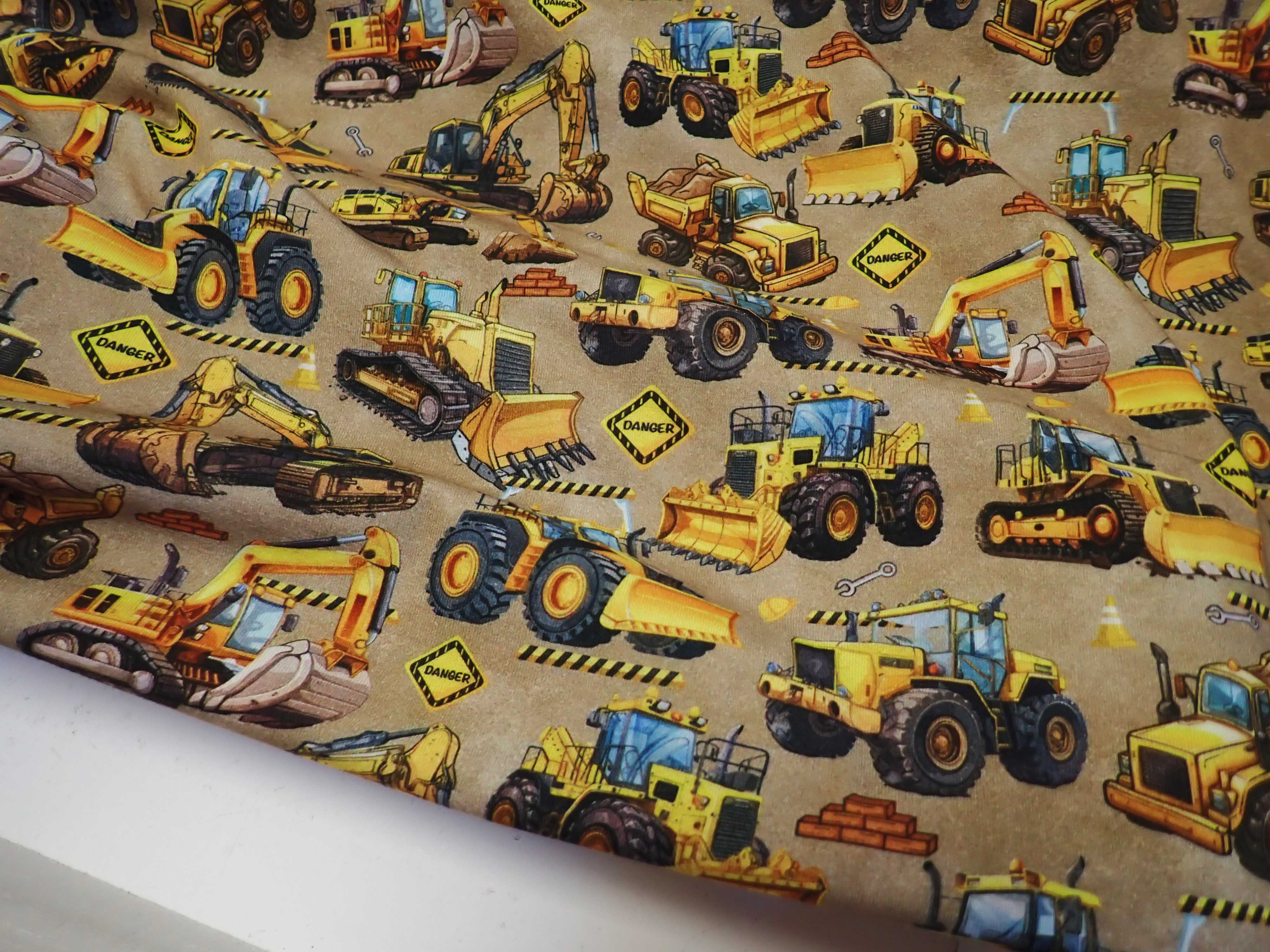 PLETENINA - JERSEY - FOTOTISK - BAGRY - STAVEBNÍ STROJE