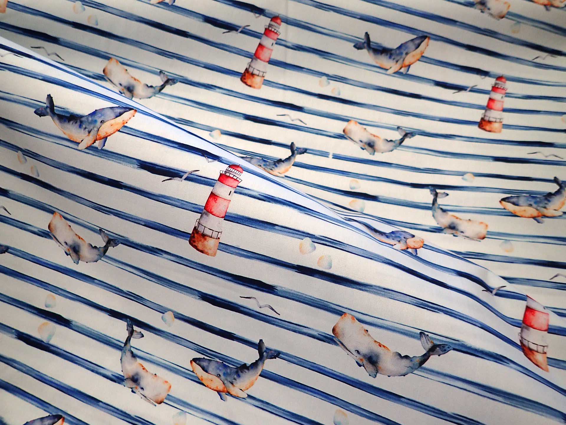 LÁTKA - POPELÍN - FOTOTISK - NÁMOŘNICKÁ