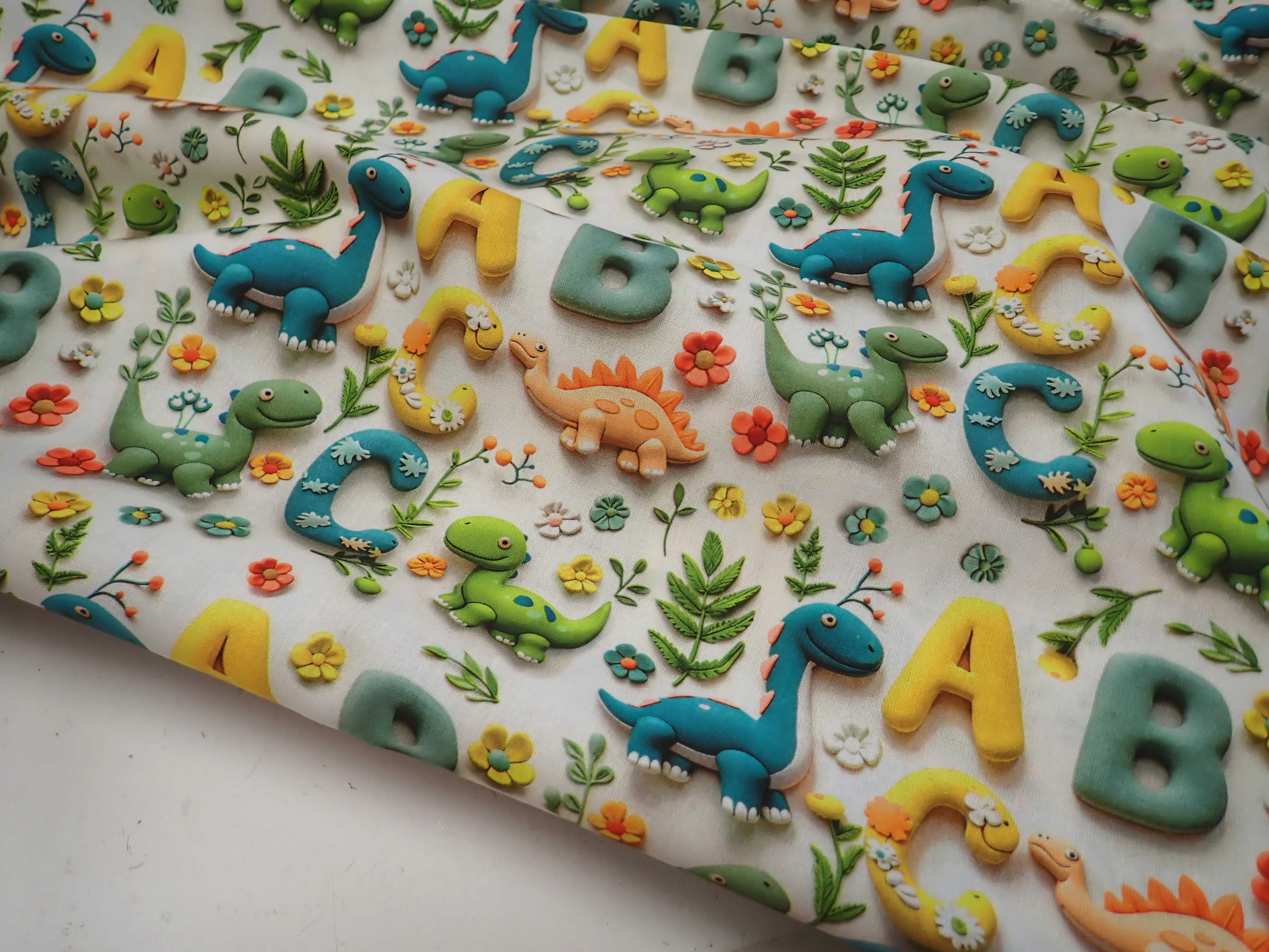 LÁTKA - ABECEDA + DINOSAUŘI - POPELÍN