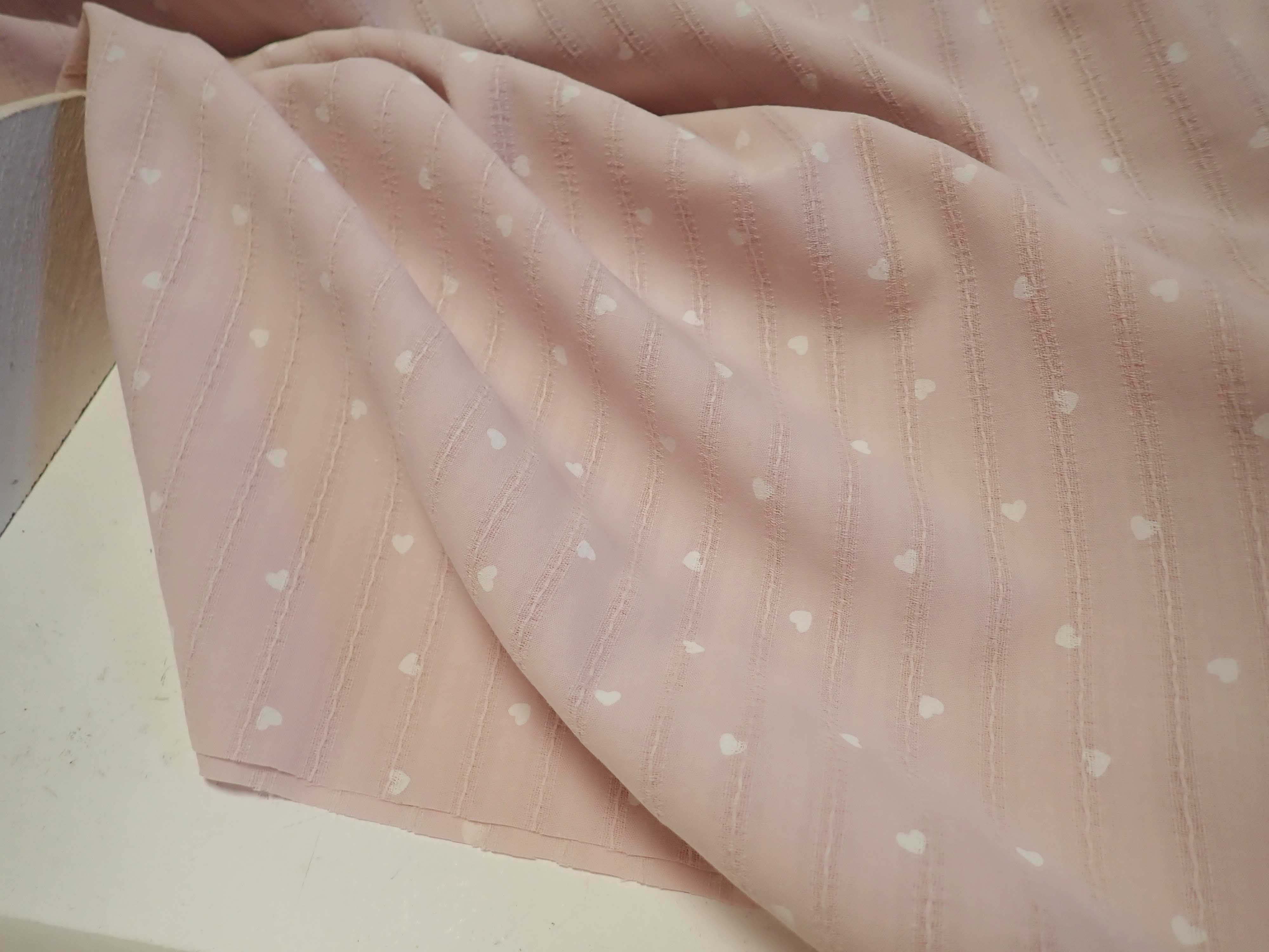 LÁTKA - RŮŽOVÁ + BÍLÁ SRDÍČKA