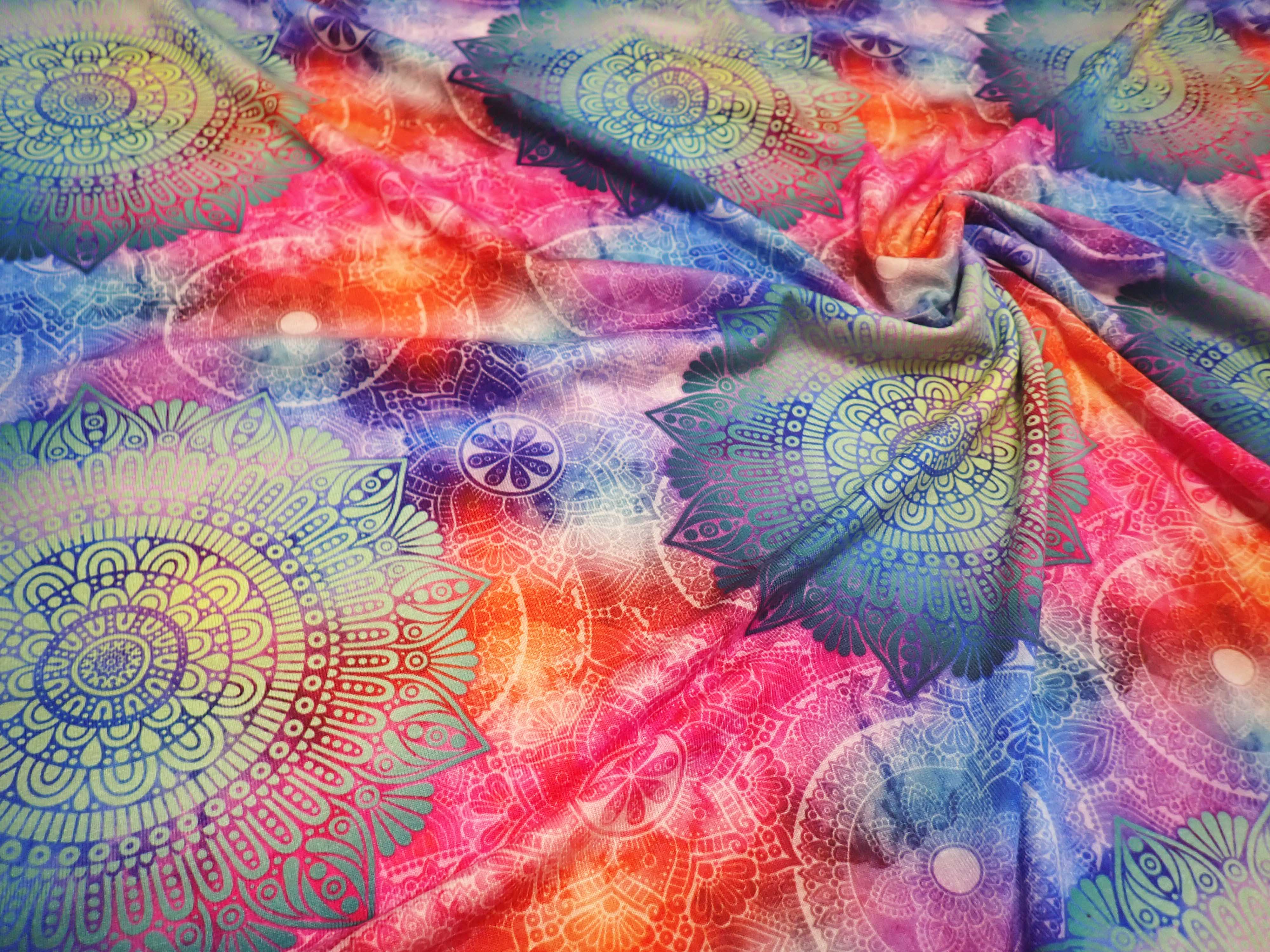 VISKÓZOVÝ ÚPLET - MANDALY - FOTOTISK