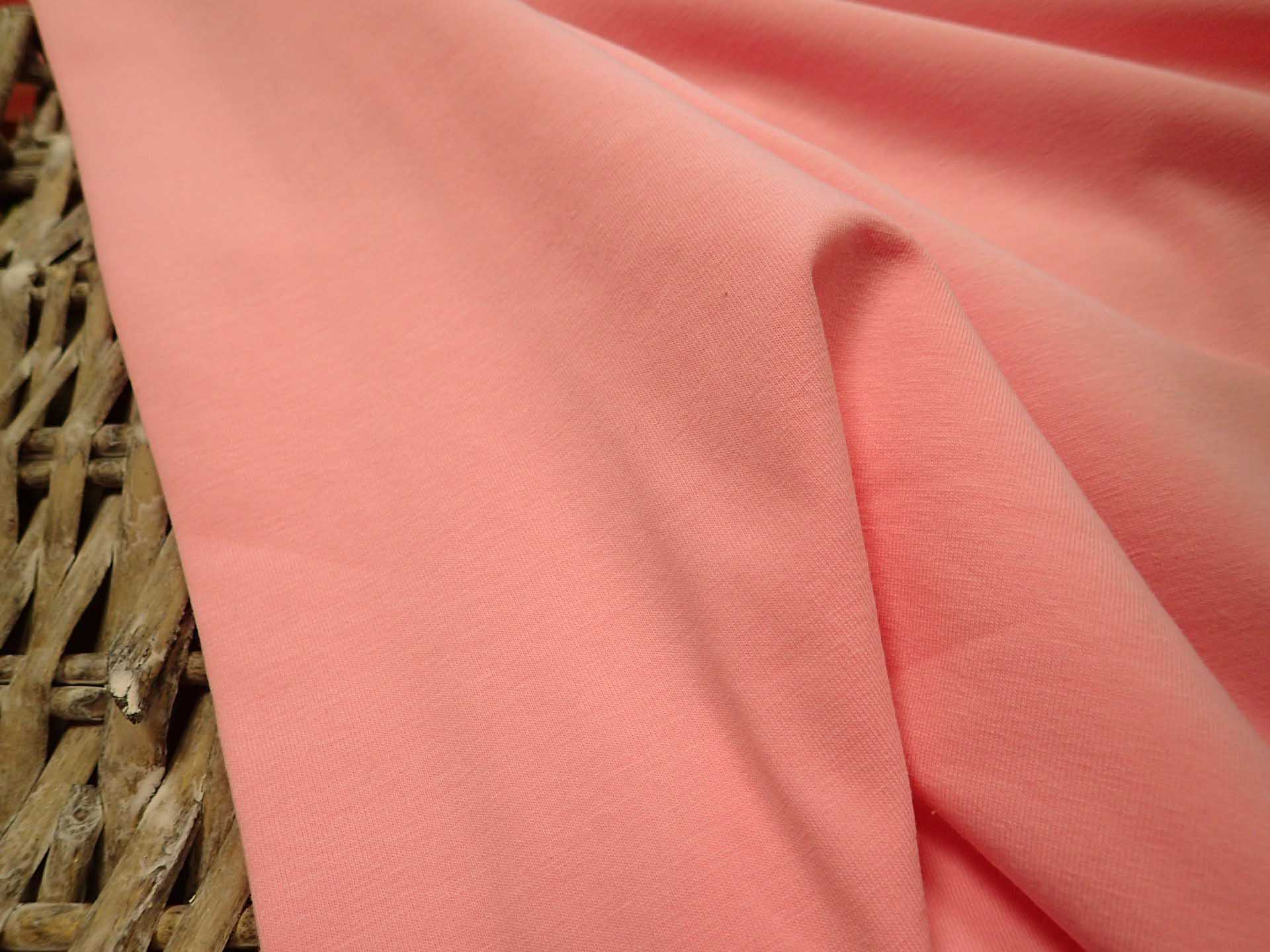 PLETENINA - JERSEY - SVĚTLE RŮŽOVÁ