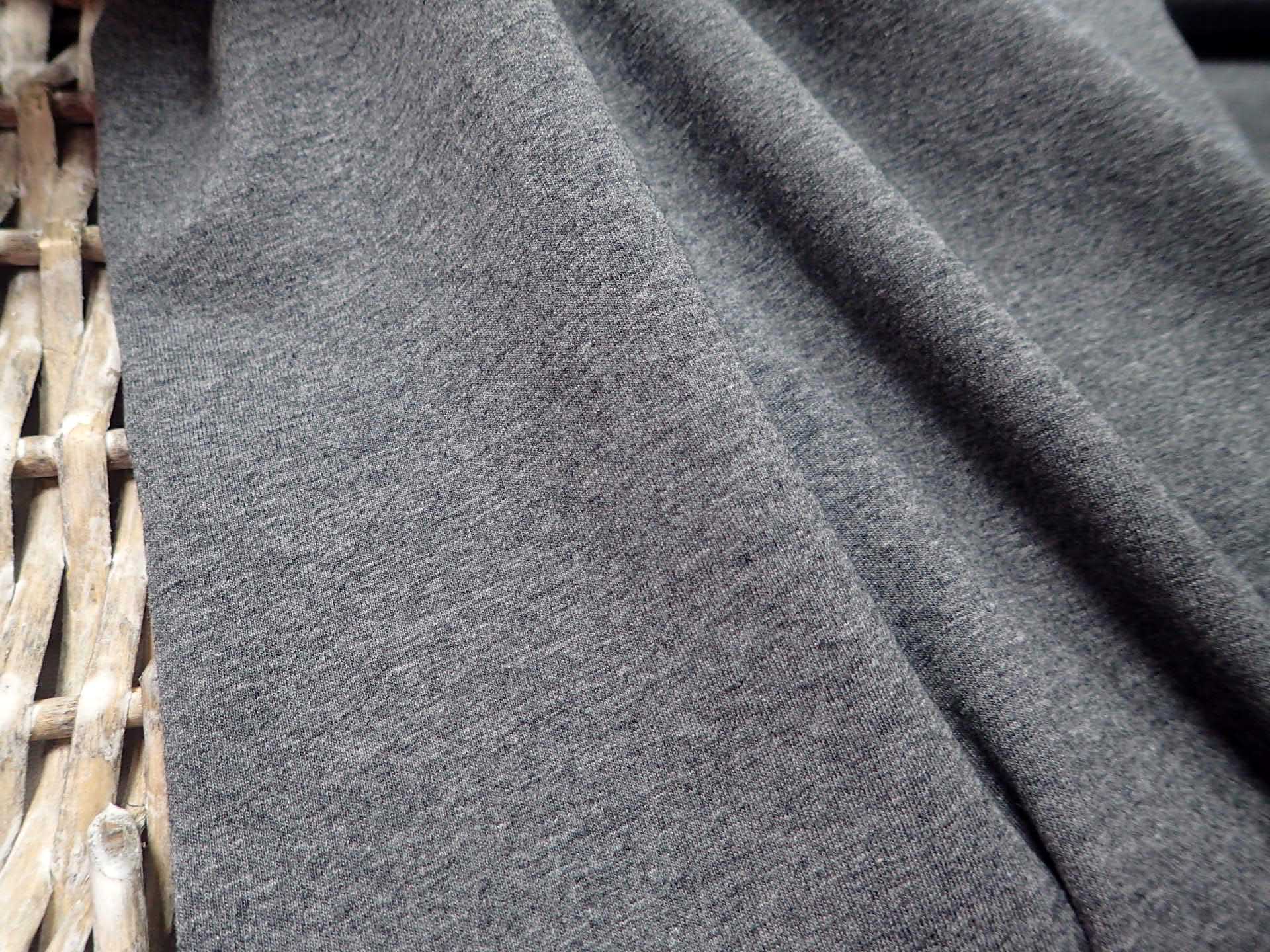 PLETENINA - JERSEY - ŠEDÝ MELÍR