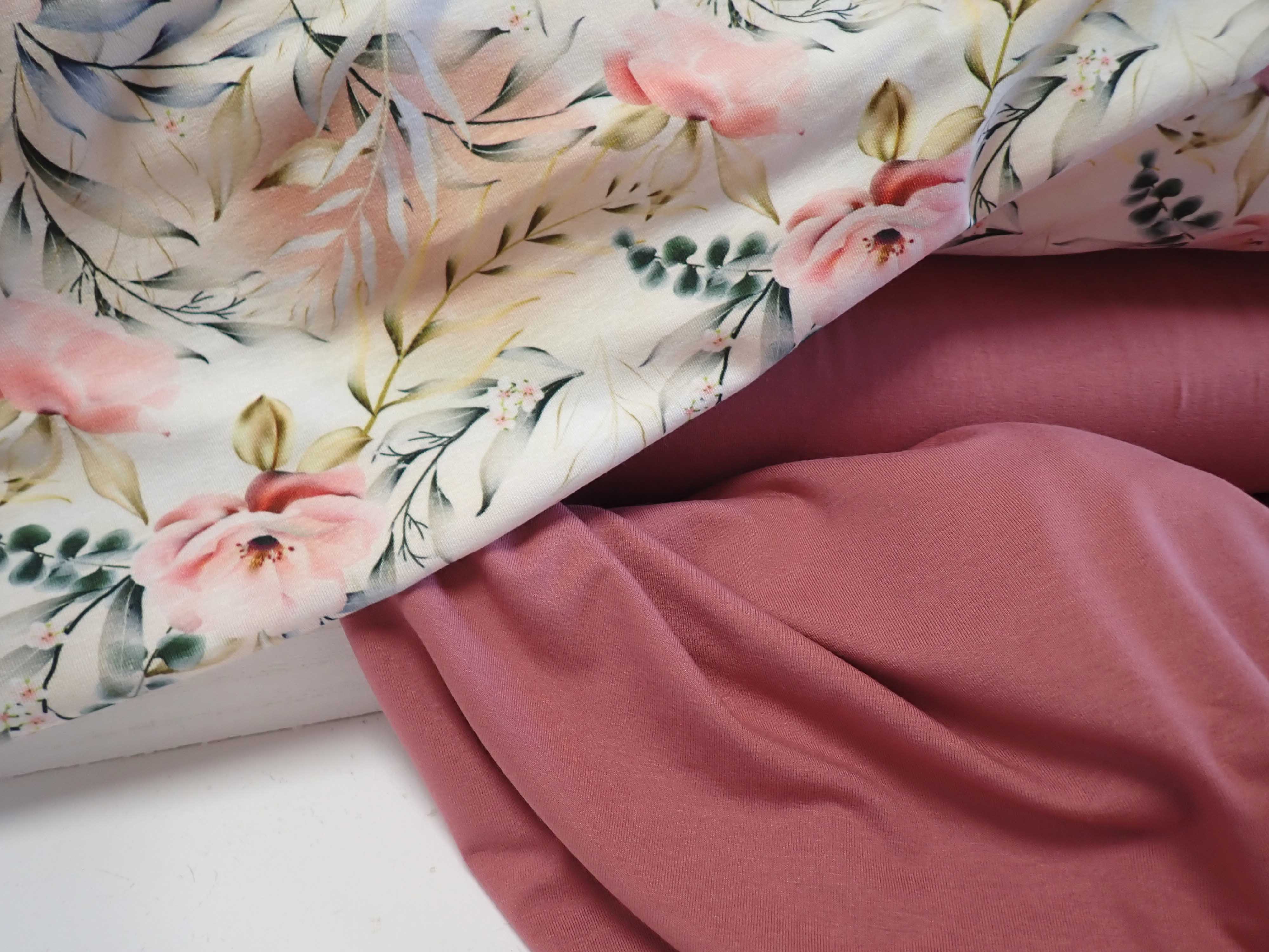 VISKÓZOVÝ ÚPLET - JEDNOBAREVNÝ - STARORŮŽOVÝ