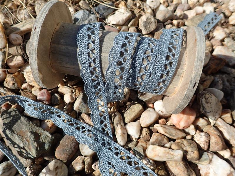 krajka - paličkovaná - BARVA ŠEDÁ