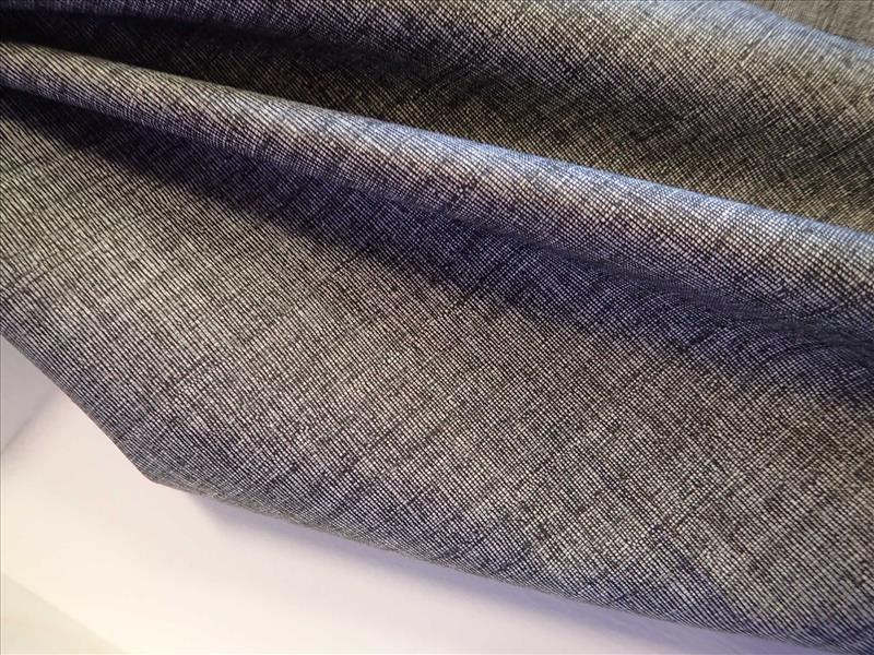 látka - LNĚNÝ EFEKT - STŘEDNĚ ČERNÝ