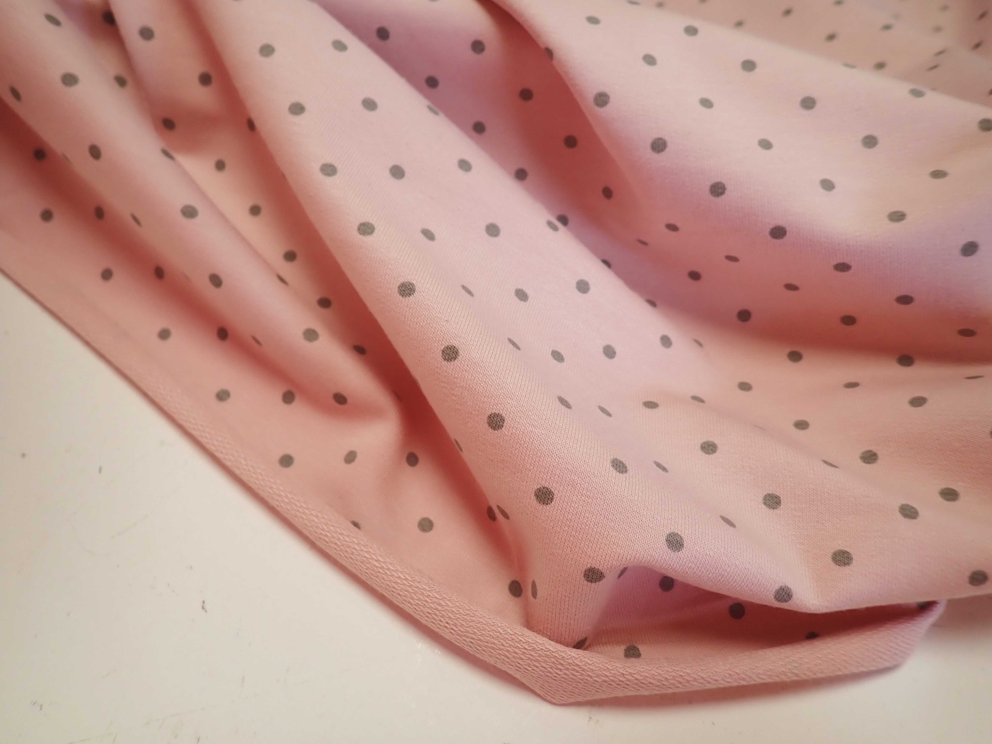 LÁTKA - TEPLÁKOVINA - RŮŽOVÁ + PUNTÍKY