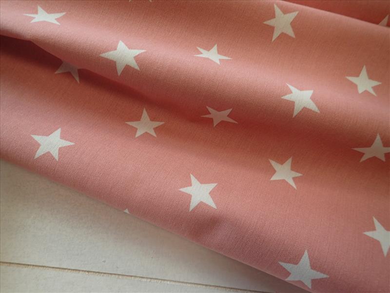 LÁTKA - STARORŮŽOVÁ + BÍLÉ HVĚZDIČKY