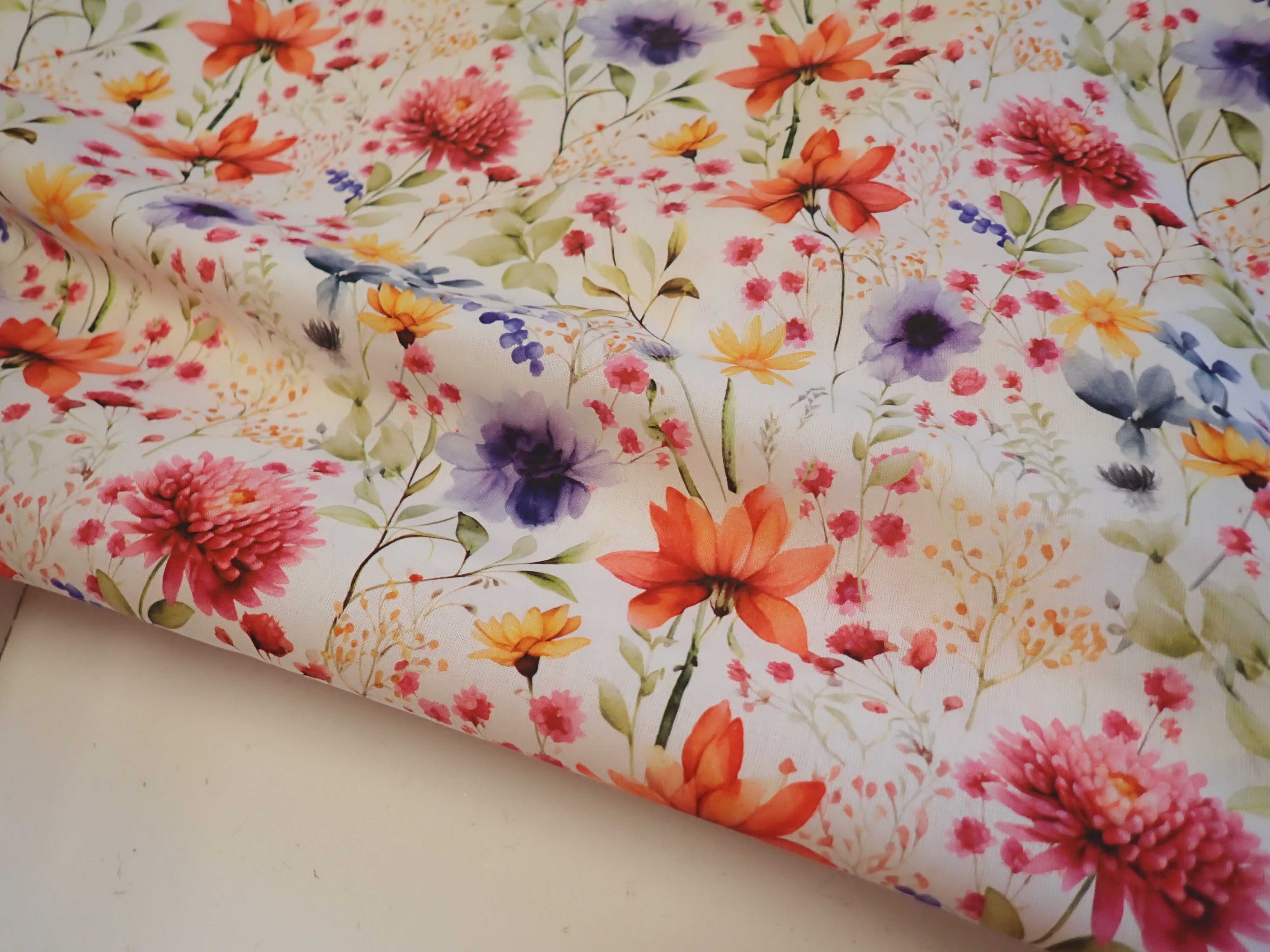 LÁTKA - POPELÍN - KVĚTY