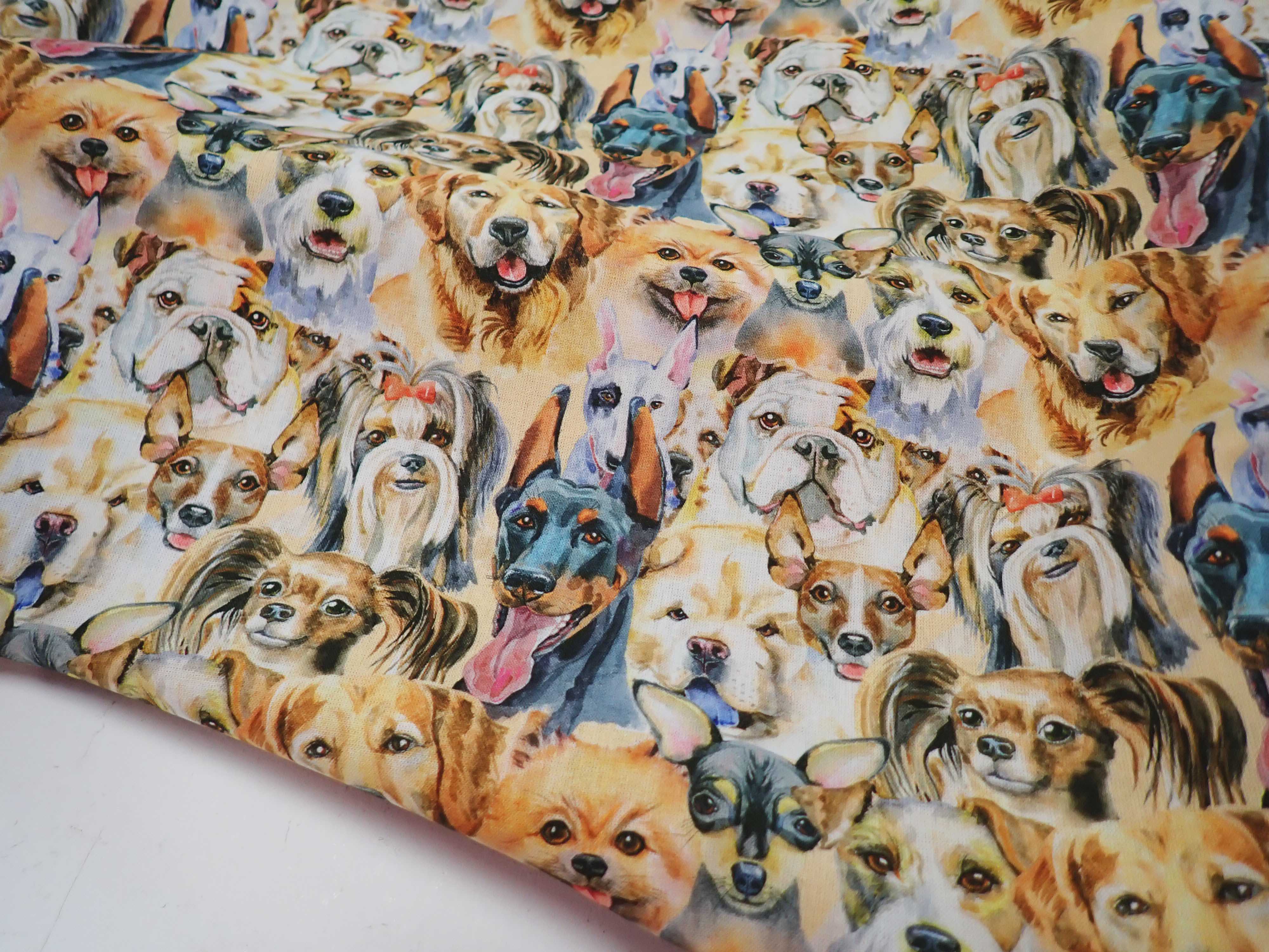 LÁTKA - POPELÍN - PEJSKOVÉ - FOTOTISK