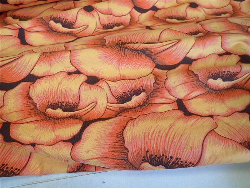 PLETENINA - JERSEY - BROSKVOVÉ KVĚTY