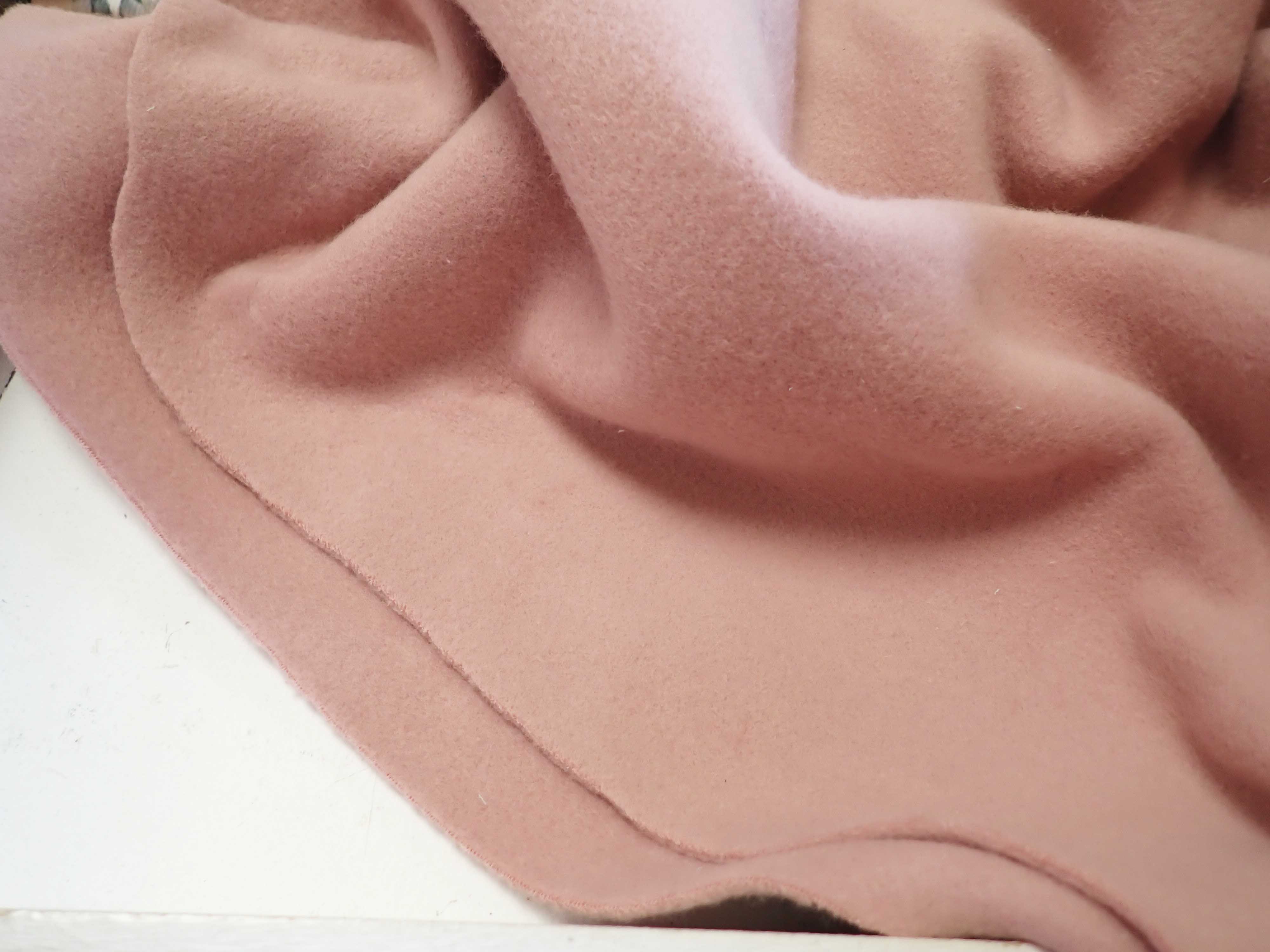 FLEECE - 100% BAVLNA -  STARORŮŽOVÁ