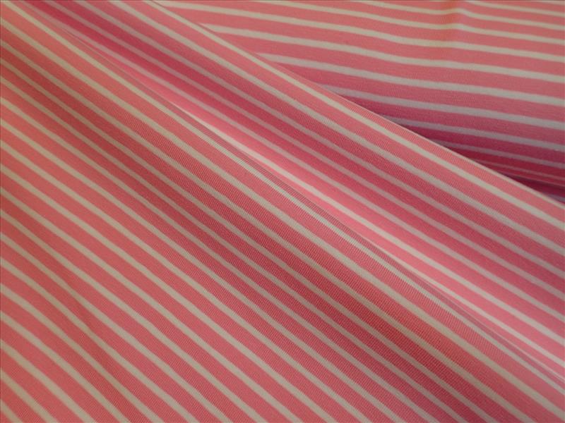 PLETENINA - JERSEY - RŮŽOVÝ PROUŽEK