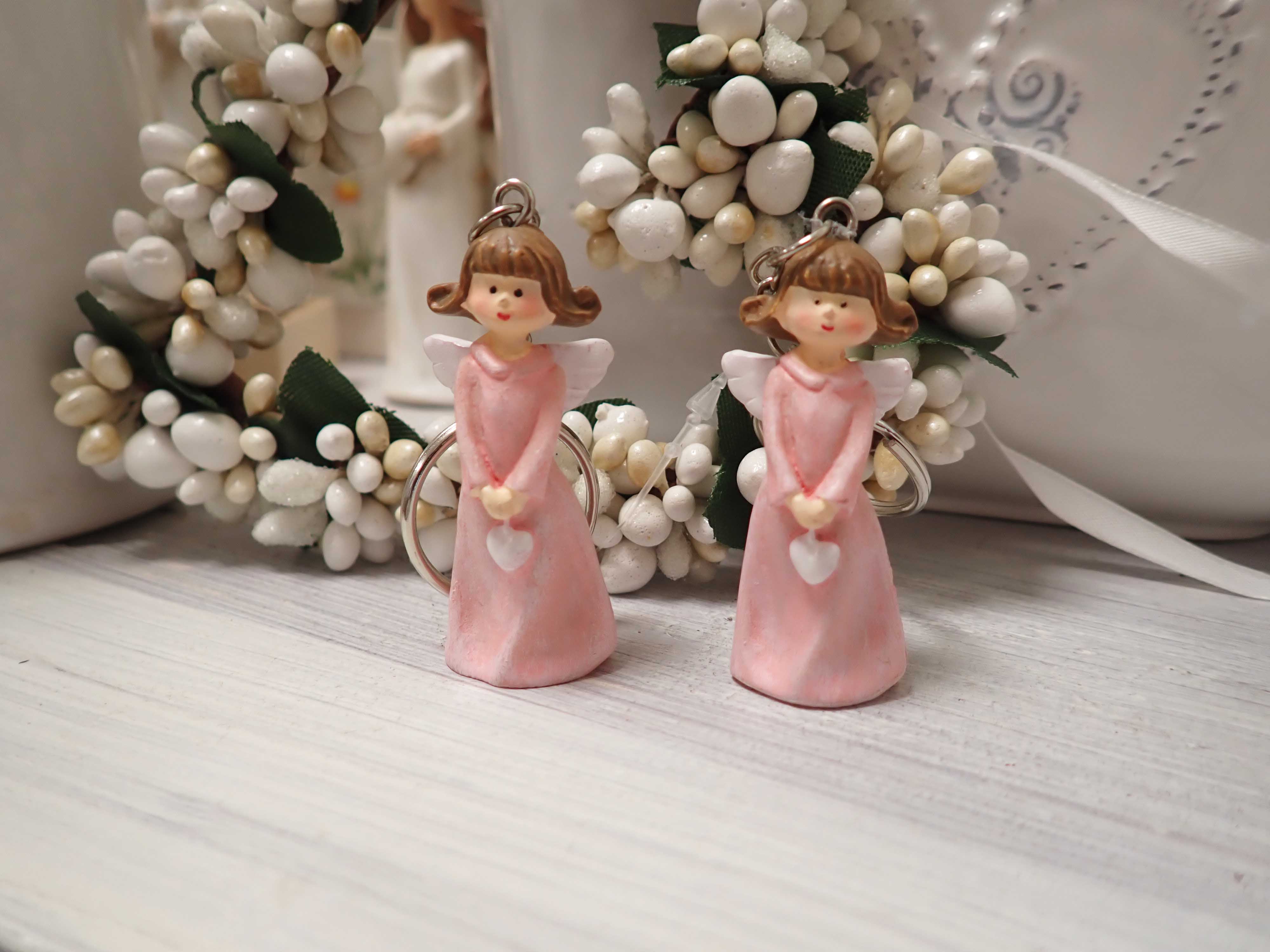 DEKORACE - ANDÍLEK PŘÍVĚŠEK RŮŽOVÝ