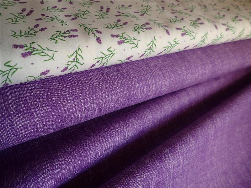 látka - LNĚNÝ EFEKT - TMAVĚ FIALOVÝ