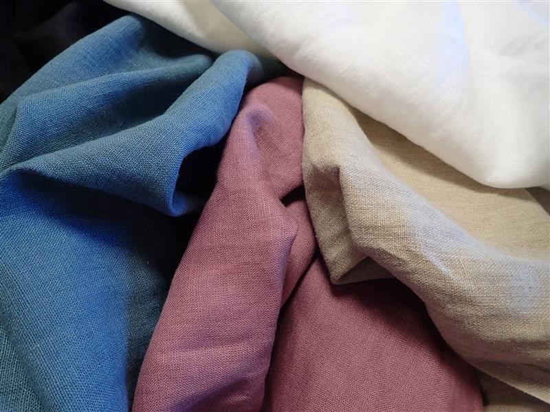 látka - LEN - BARVA PETROLEJOVÁ