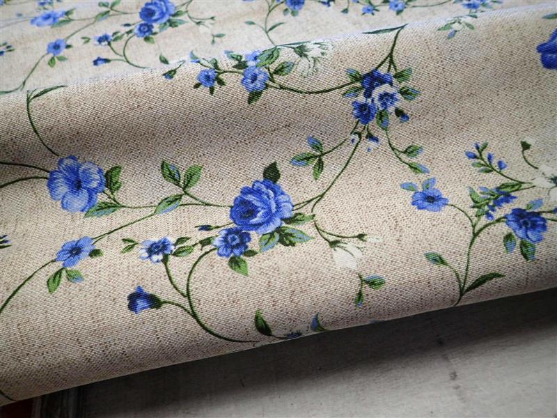 LÁTKA - POTAHOVKA - MODRÉ KVĚTY