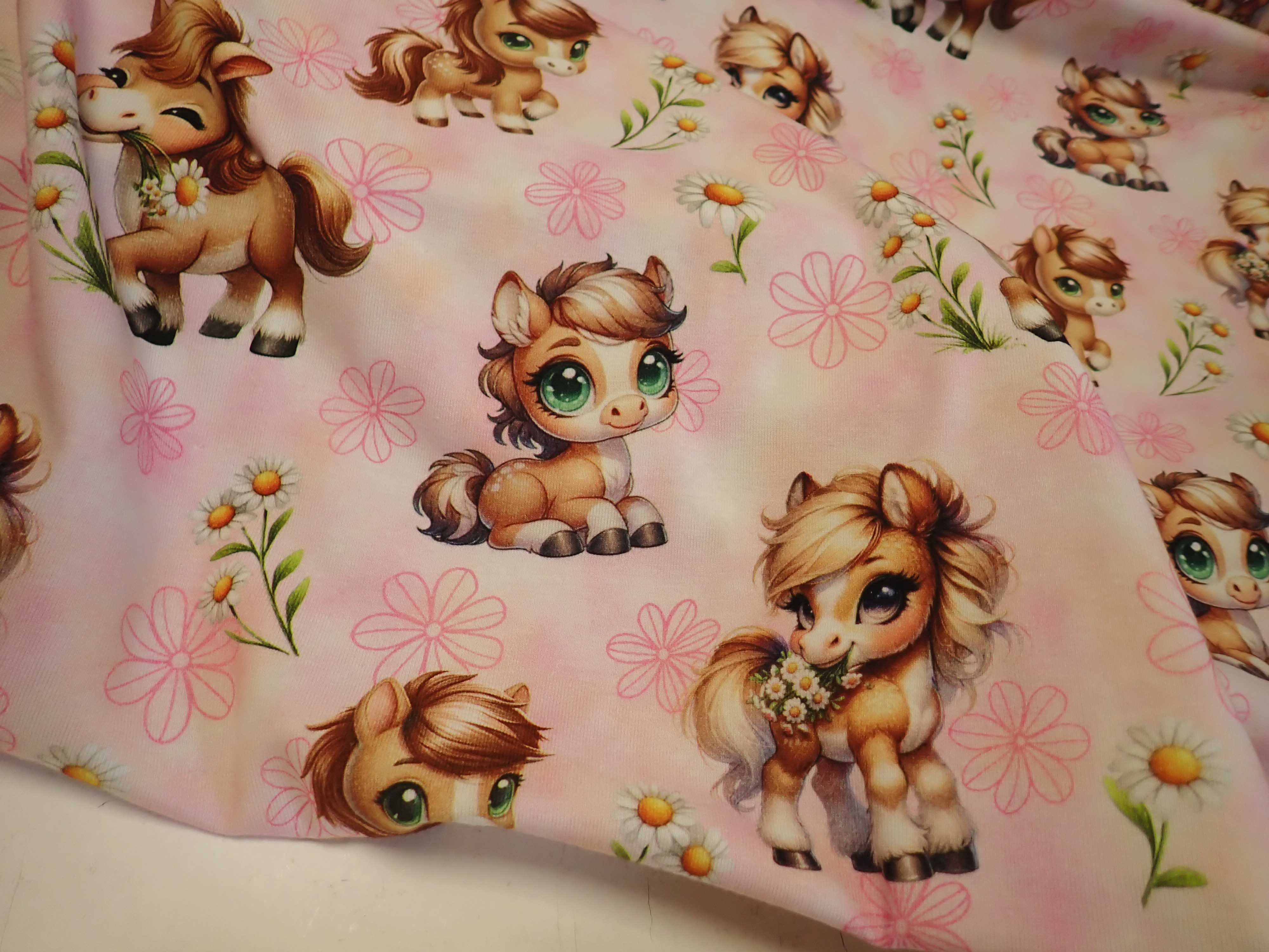 PLETENINA - JERSEY - FOTOTISK - KONÍCI