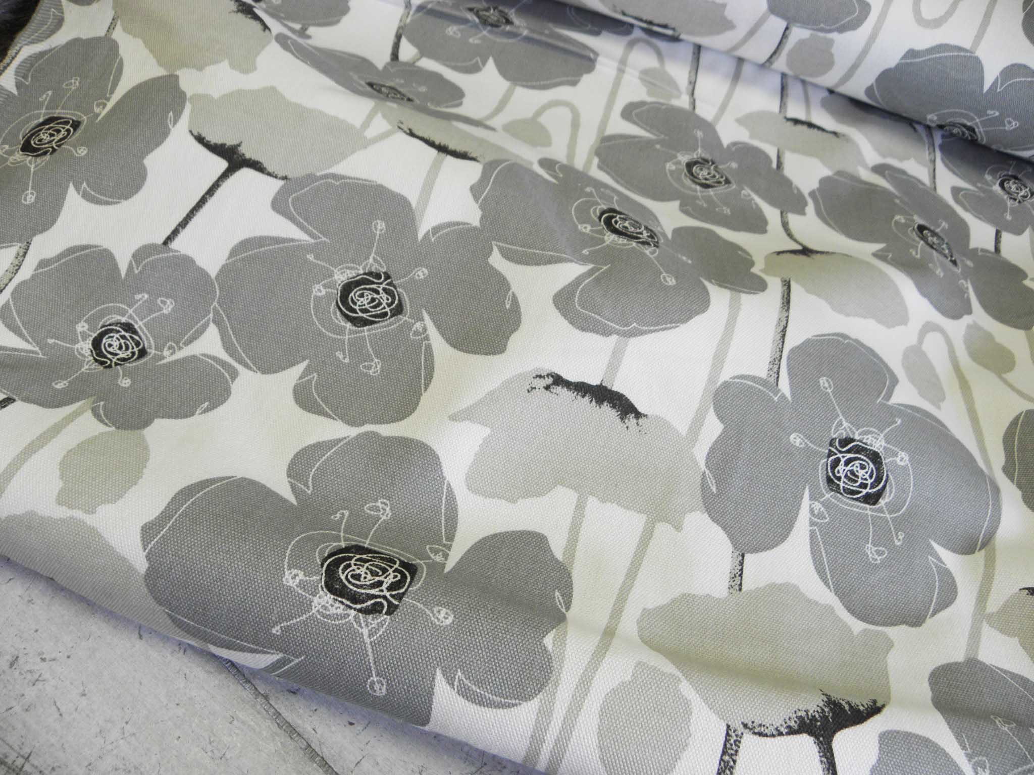 LÁTKA - POTAHOVKA - ŠEDÉ KVĚTY