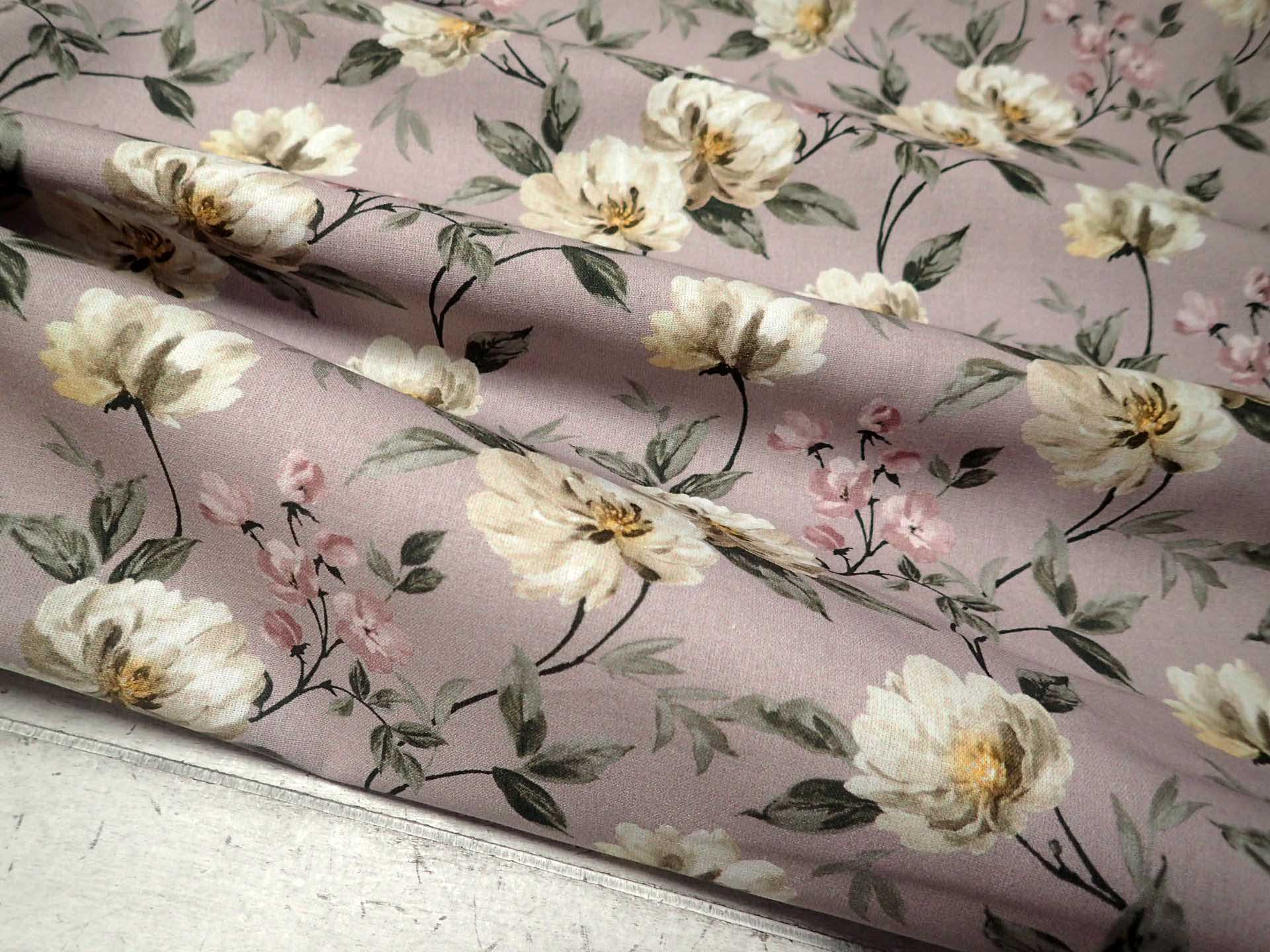 LÁTKA - POPELÍN - KVĚTY