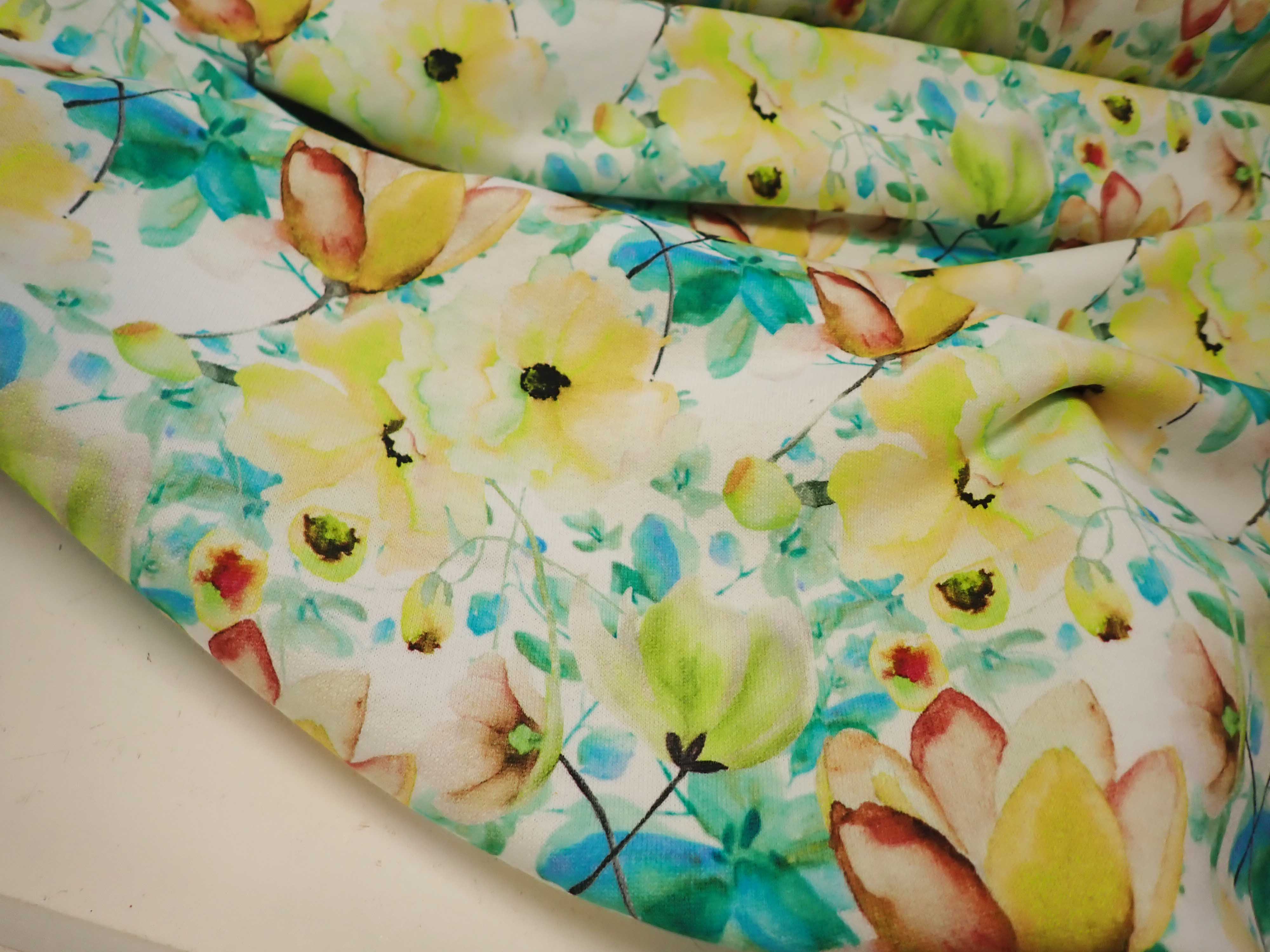 LÁTKA - TEPLÁKOVINA - FOTOTISK - KVĚTY