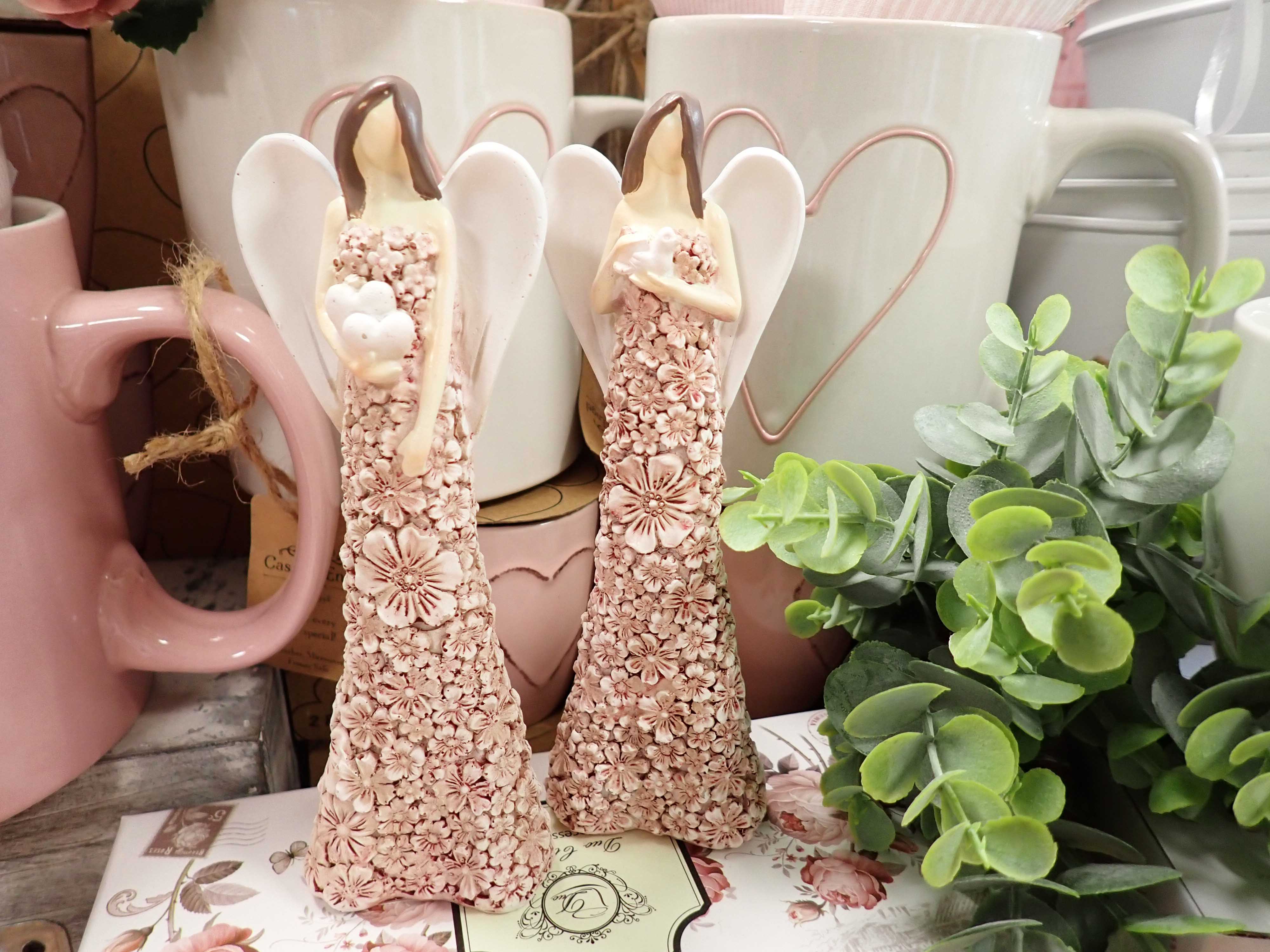 ANDĚL - ANDÍLEK - ŠATY SE STARORŮŽOVÝMI  KYTIČKAMI