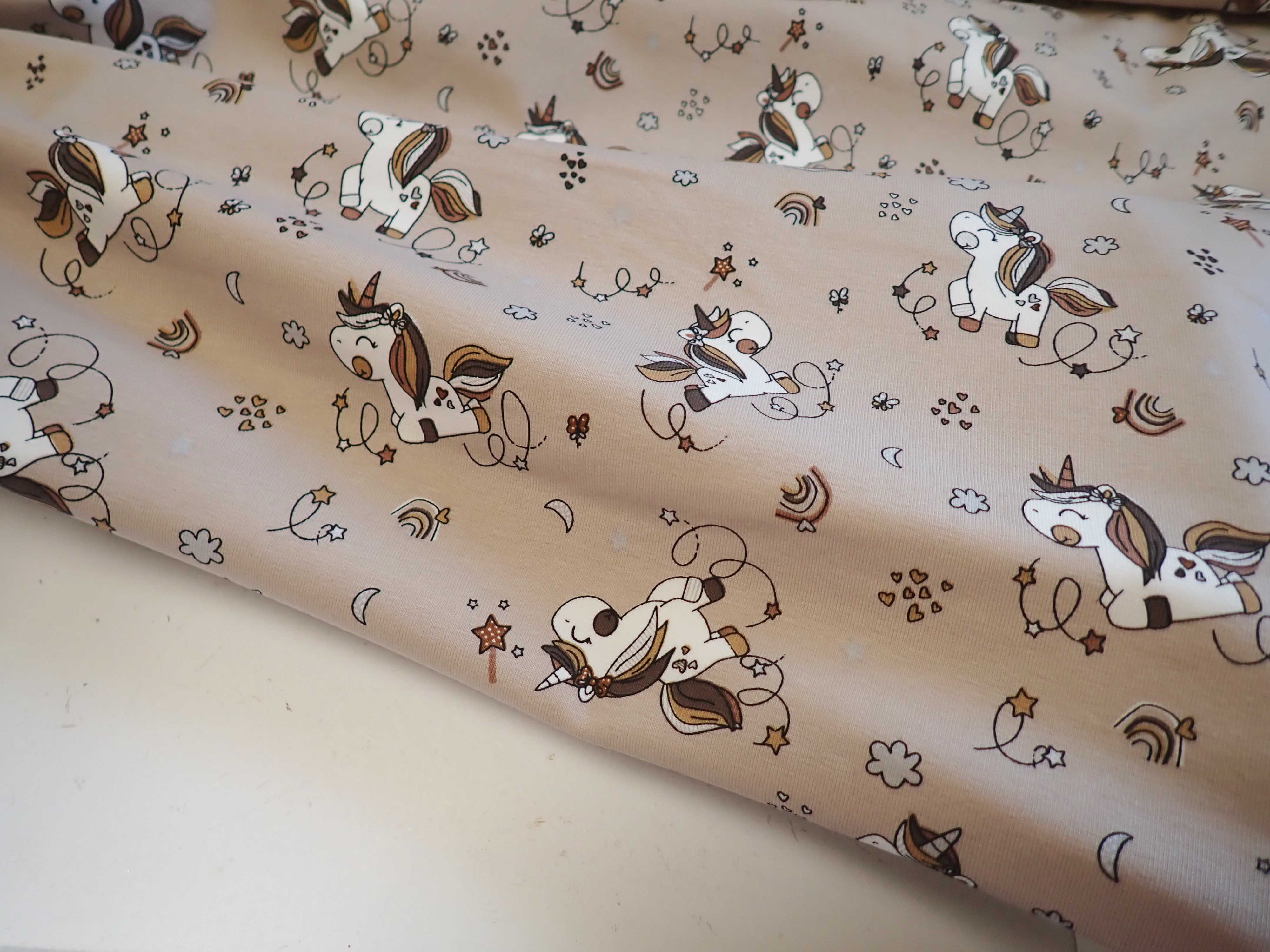 PLETENINA - JERSEY - DĚTSKÁ - JEDNOROŽCI