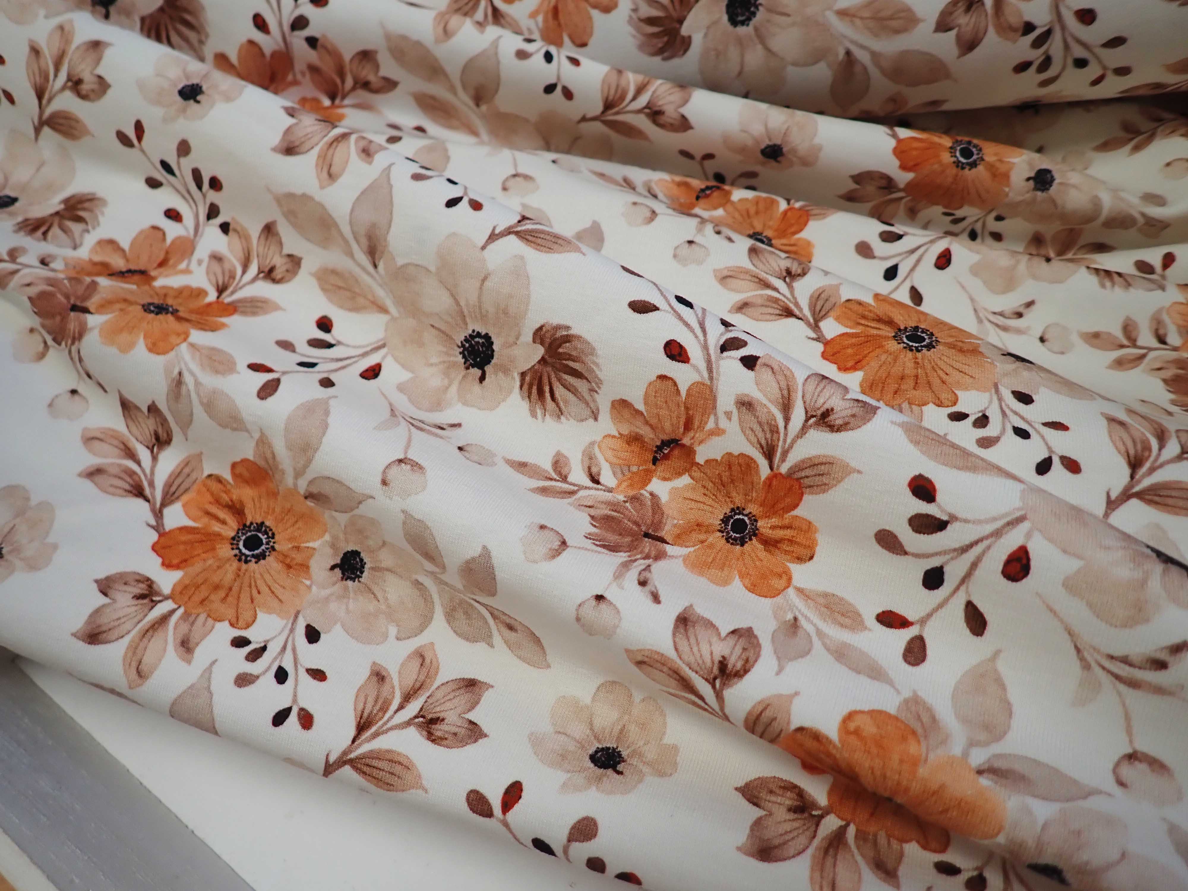 LÁTKA - TEPLÁKOVINA - FOTOTISK - KVĚTY