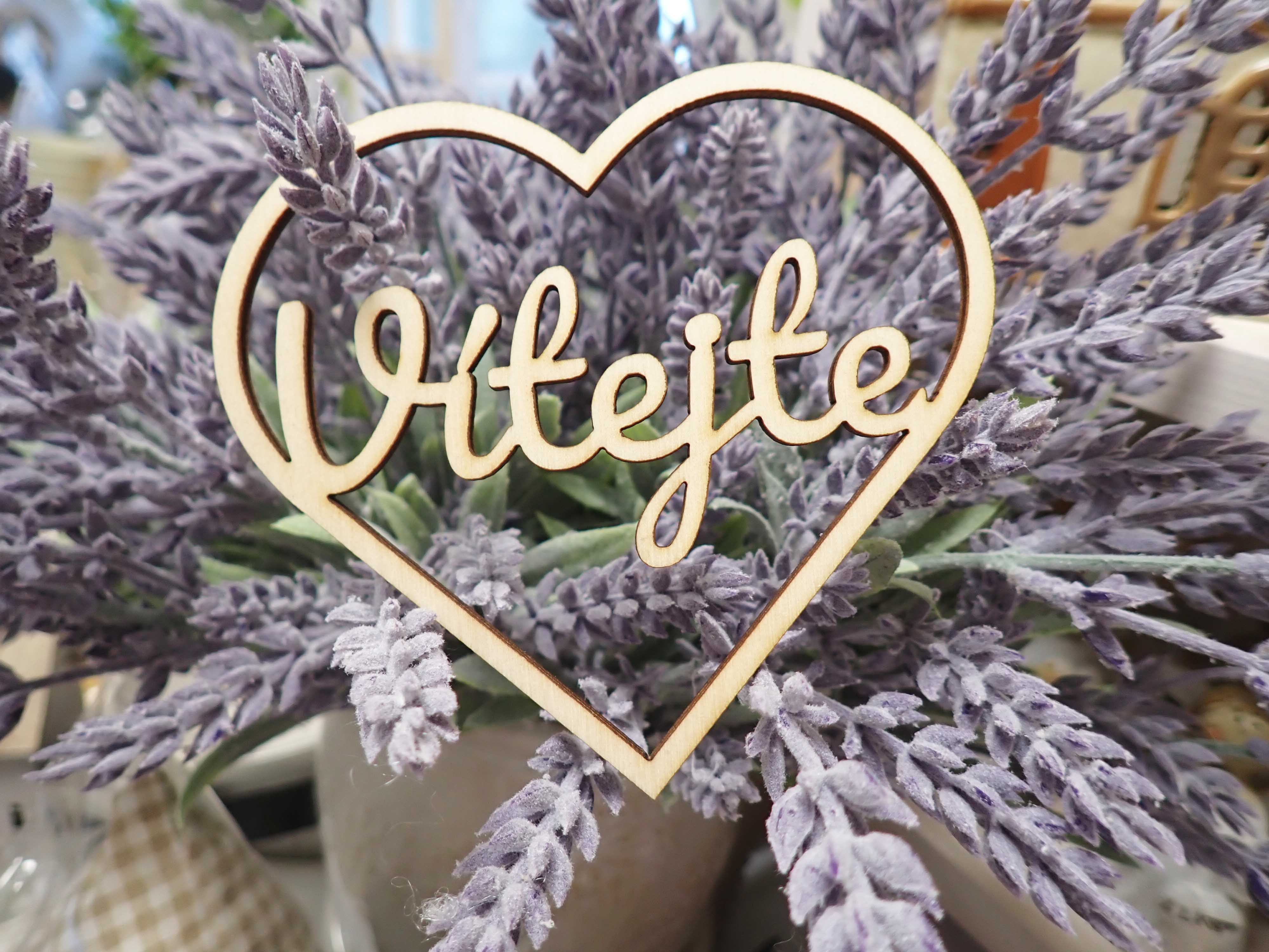 NÁPIS - SRDCE VÍTEJTE