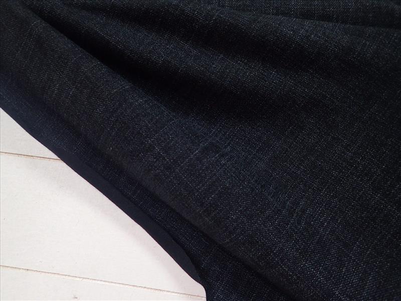 PLETENINA - JERSEY - ČERNÁ -