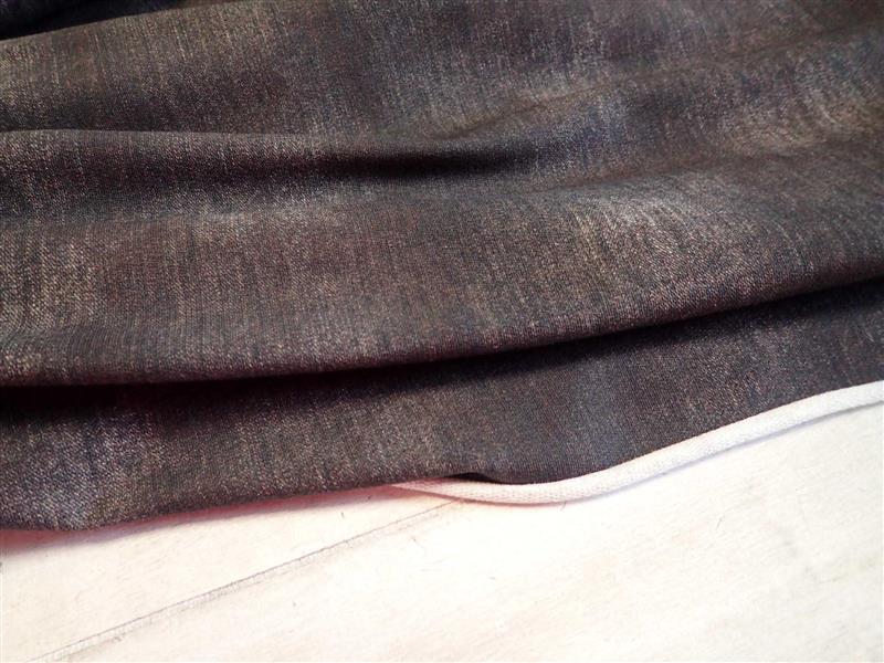 TEPLÁKOVINA - ŠISOVANÁ DŽÍNOVINA - TMAVĚ ŠEDÁ