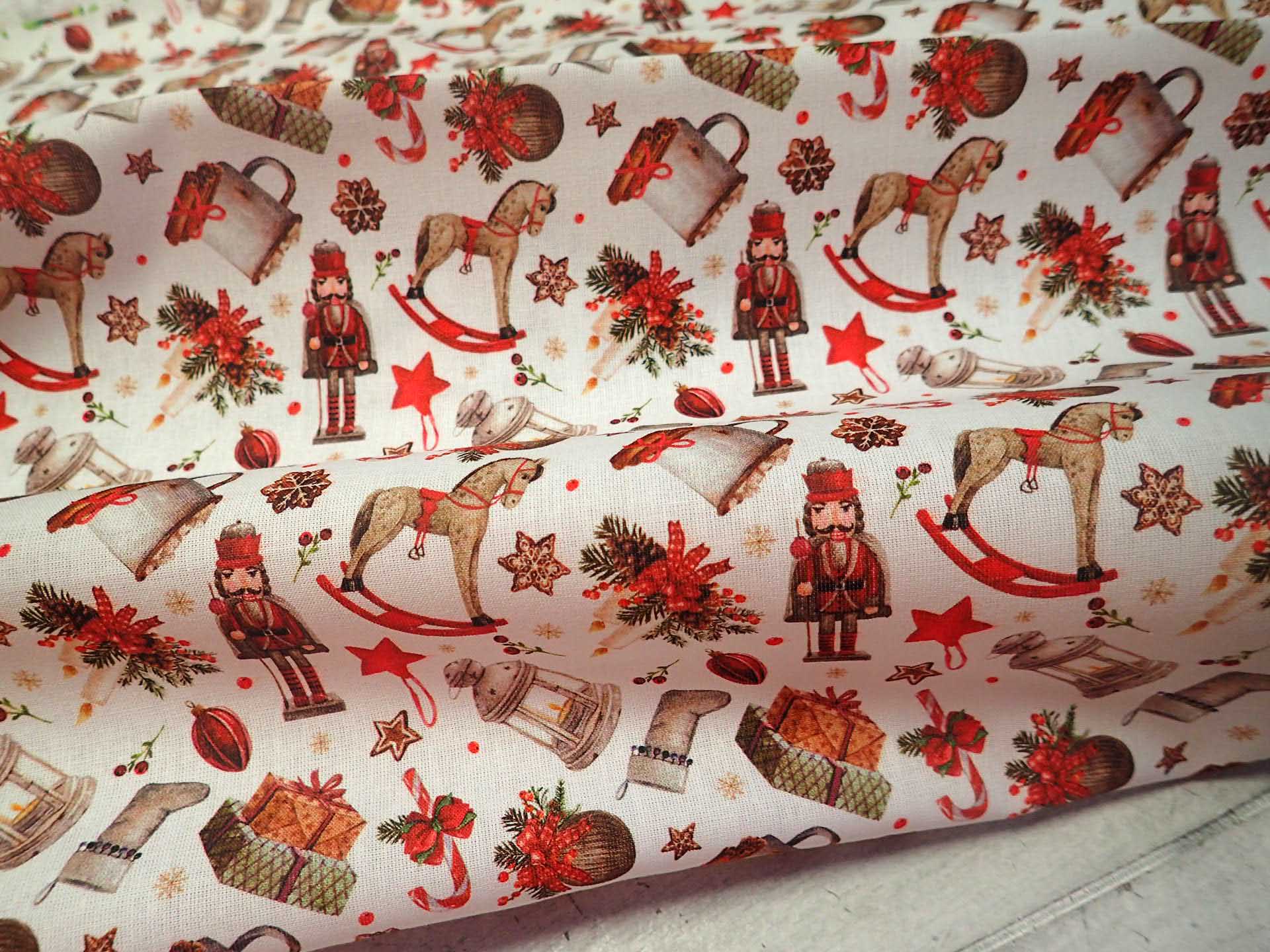 LÁTKA - VÁNOČNÍ - POPELÍN