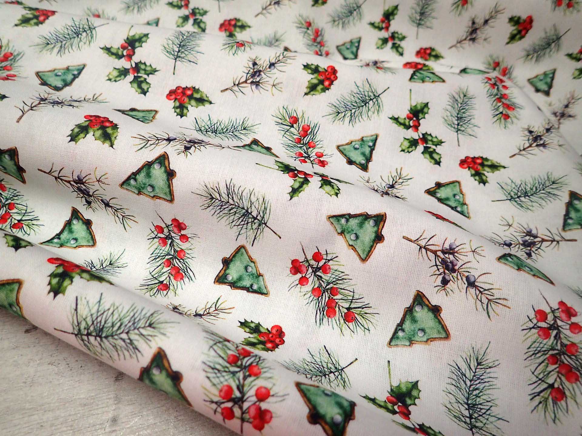 LÁTKA - VÁNOČNÍ - POPELÍN